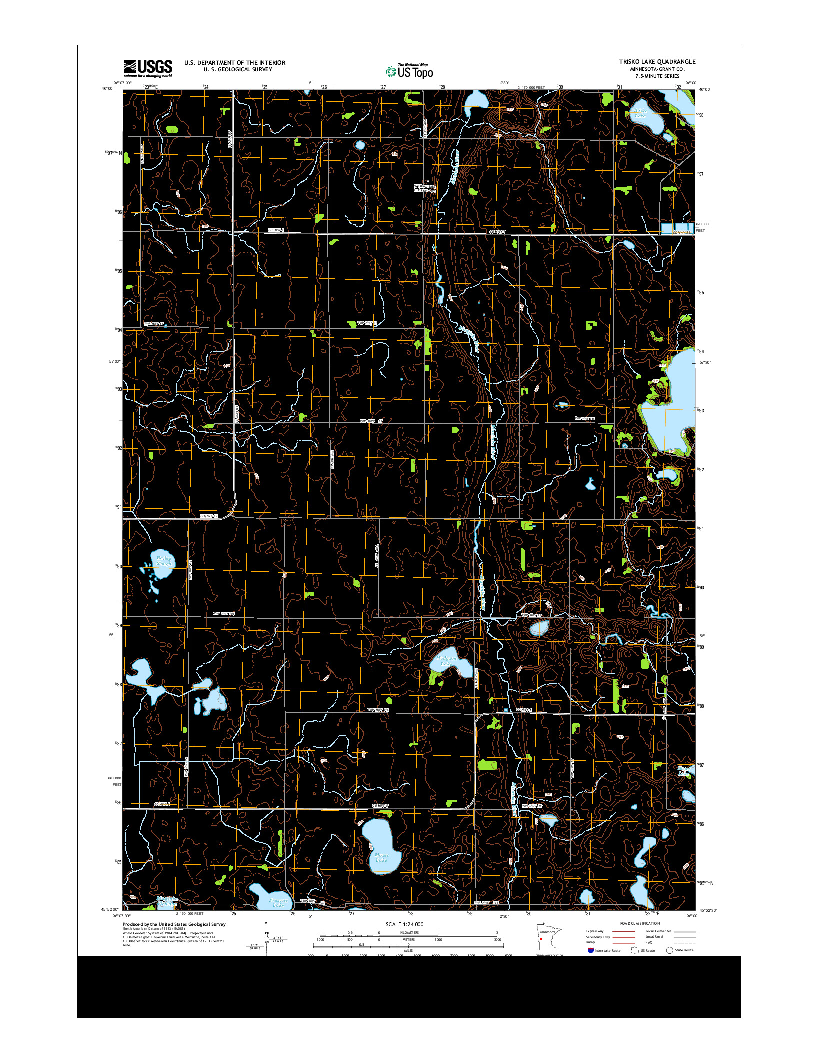 USGS US TOPO 7.5-MINUTE MAP FOR TRISKO LAKE, MN 2013