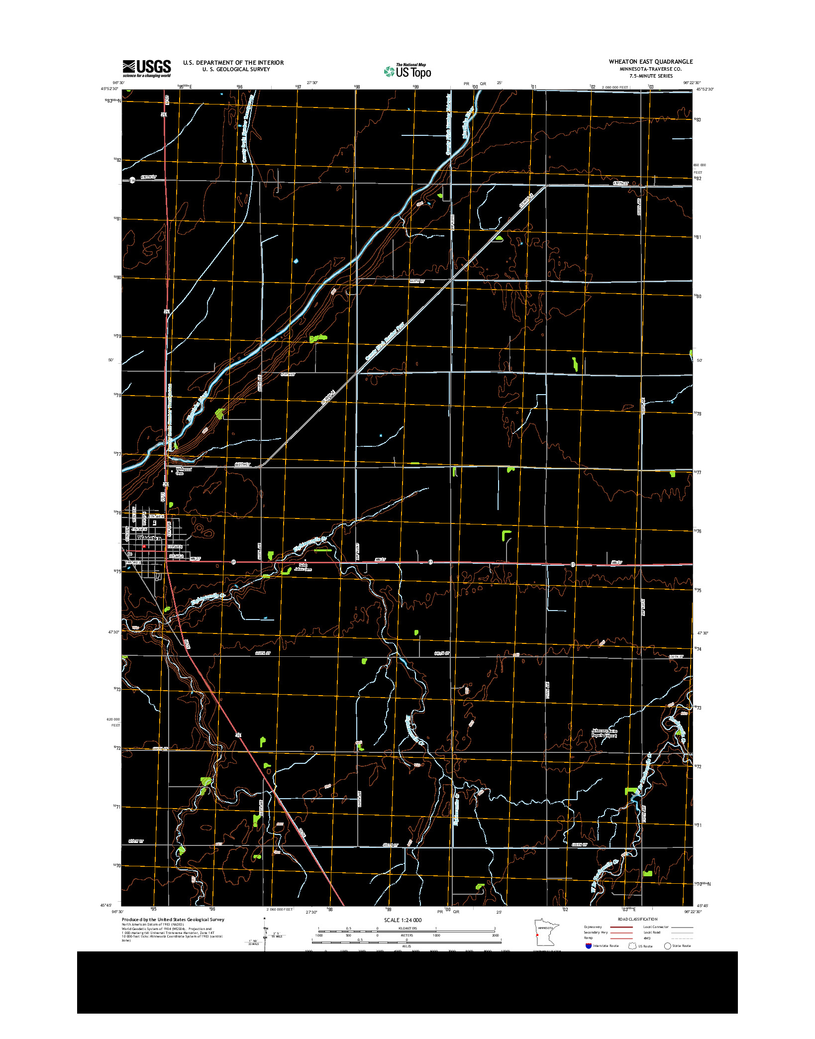 USGS US TOPO 7.5-MINUTE MAP FOR WHEATON EAST, MN 2013