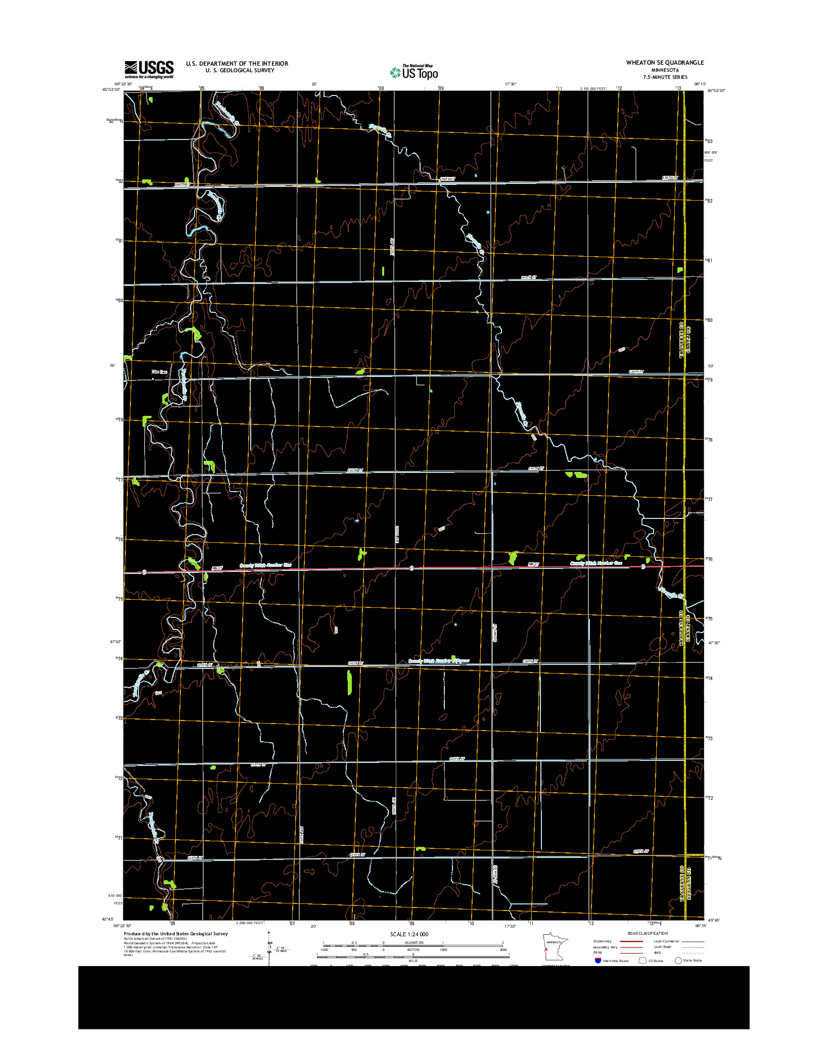 USGS US TOPO 7.5-MINUTE MAP FOR WHEATON SE, MN 2013