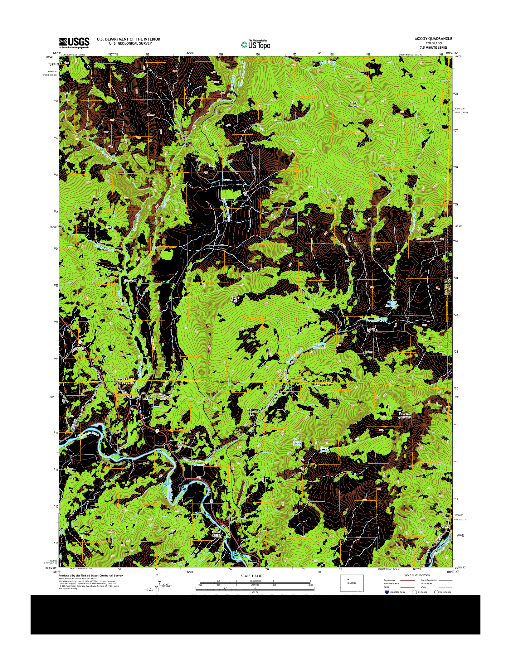 USGS US TOPO 7.5-MINUTE MAP FOR MCCOY, CO 2013