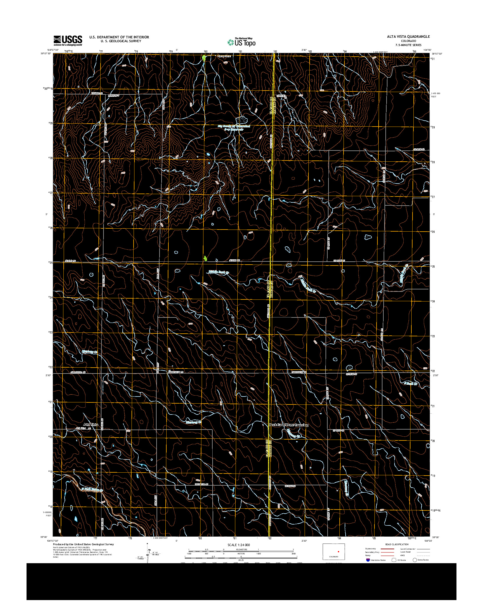 USGS US TOPO 7.5-MINUTE MAP FOR ALTA VISTA, CO 2013