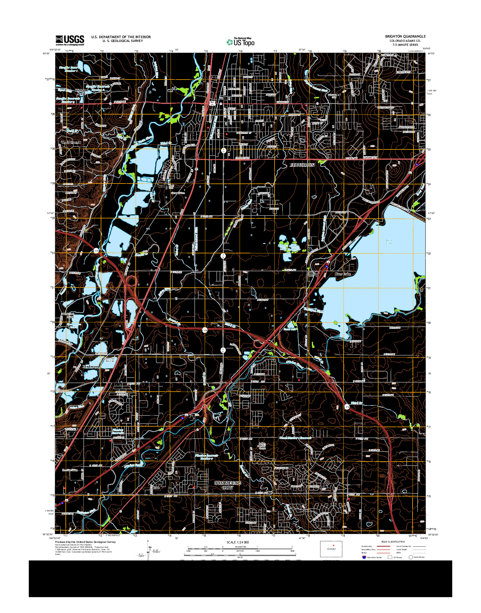 USGS US TOPO 7.5-MINUTE MAP FOR BRIGHTON, CO 2013
