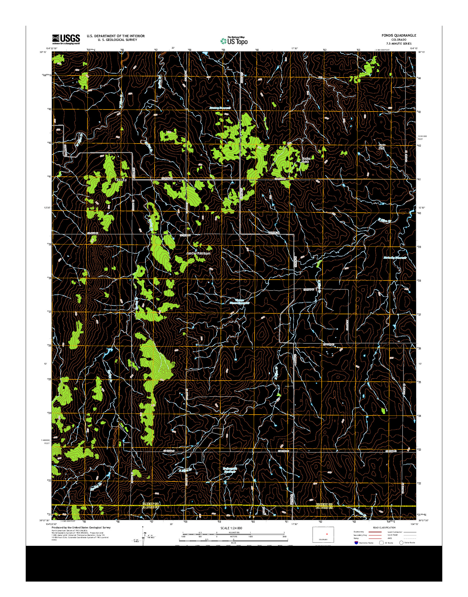 USGS US TOPO 7.5-MINUTE MAP FOR FONDIS, CO 2013