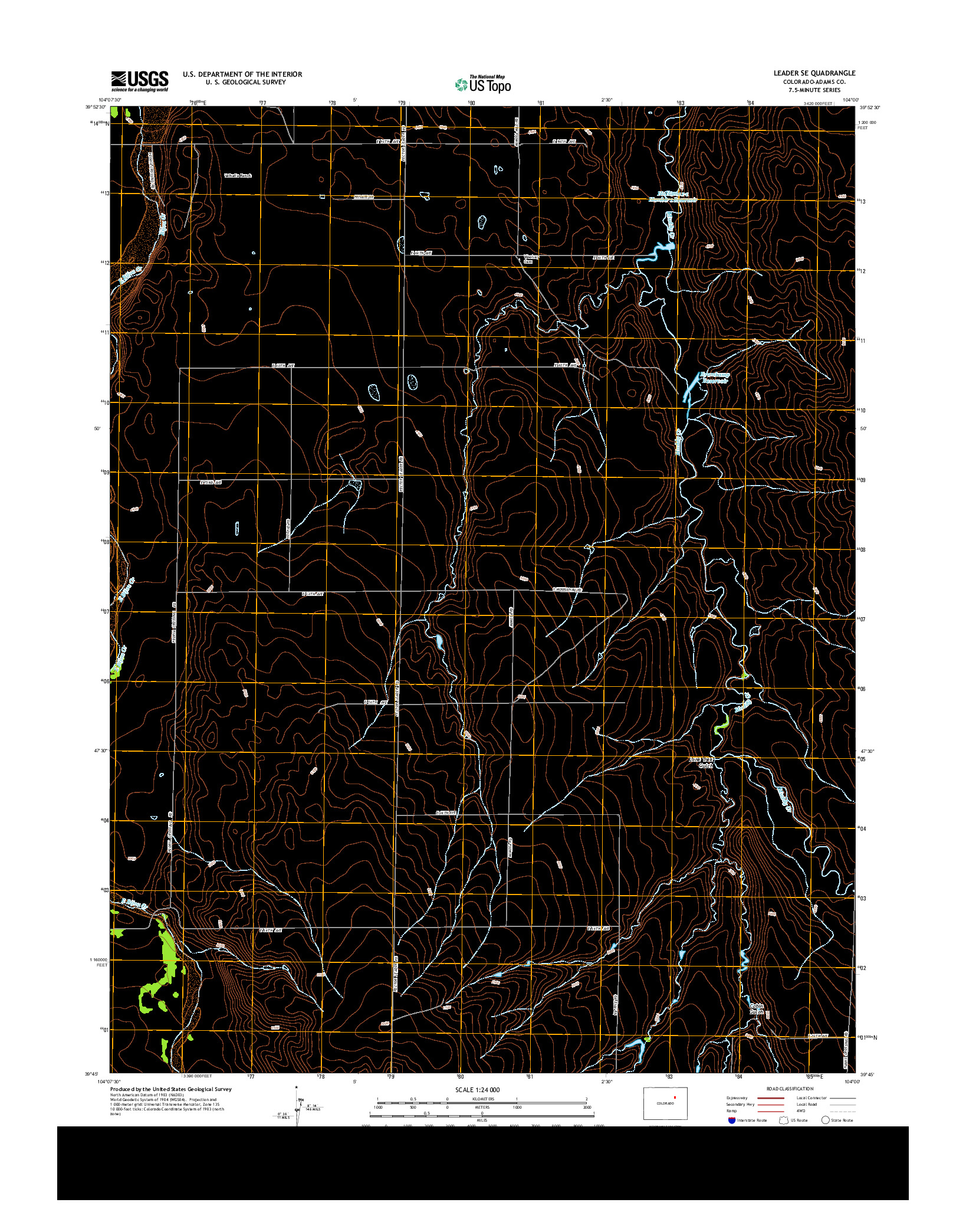 USGS US TOPO 7.5-MINUTE MAP FOR LEADER SE, CO 2013