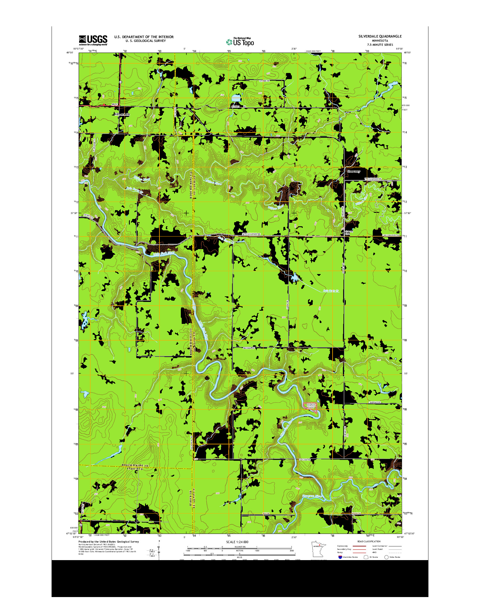 USGS US TOPO 7.5-MINUTE MAP FOR SILVERDALE, MN 2013