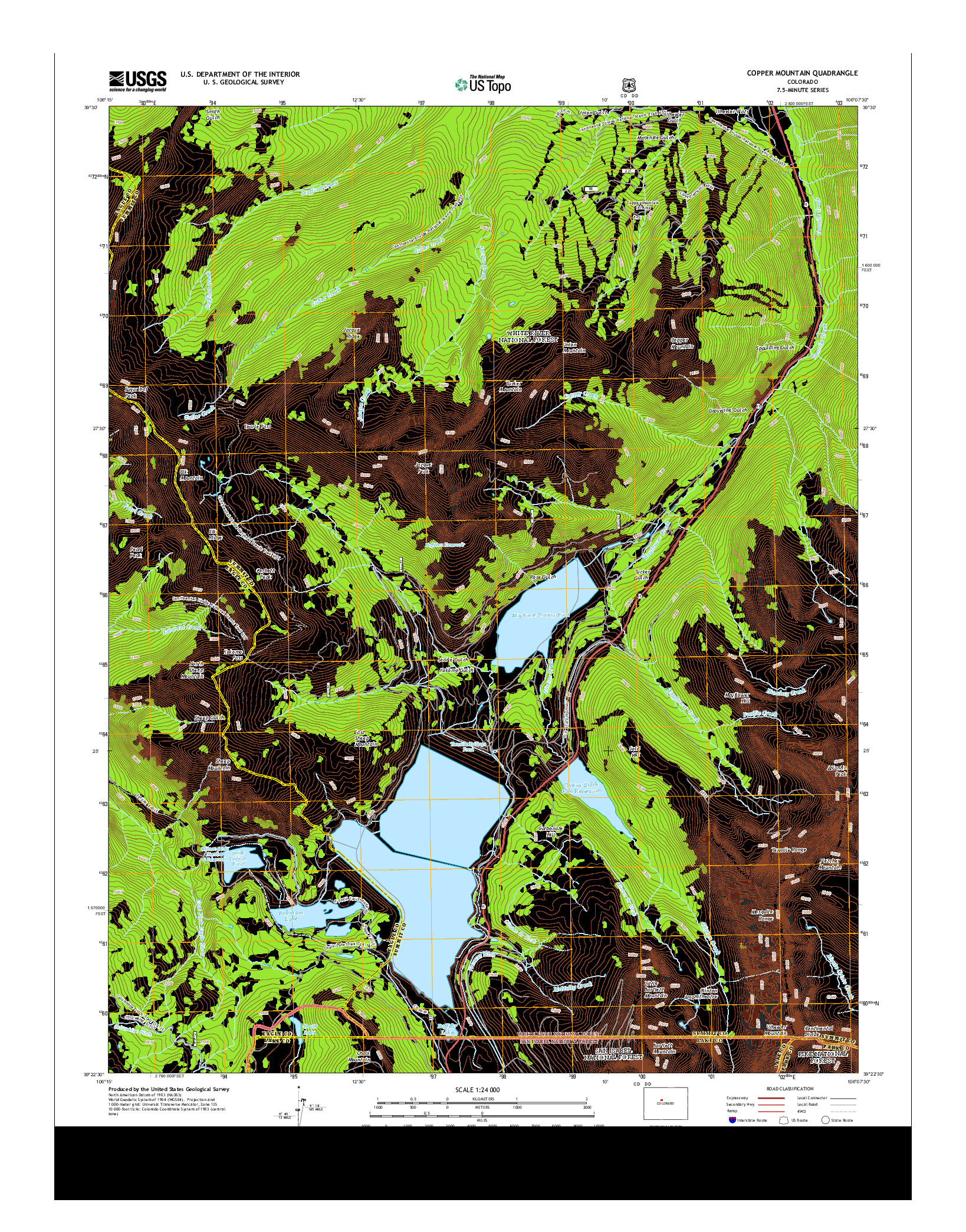 USGS US TOPO 7.5-MINUTE MAP FOR COPPER MOUNTAIN, CO 2013