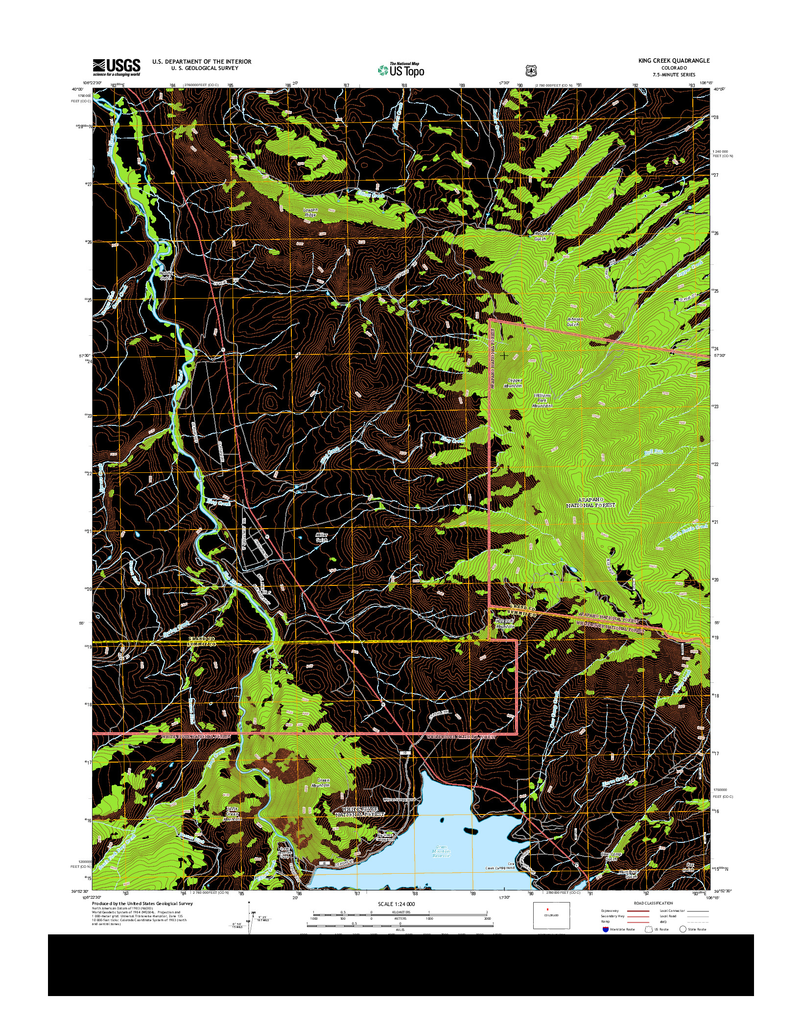 USGS US TOPO 7.5-MINUTE MAP FOR KING CREEK, CO 2013