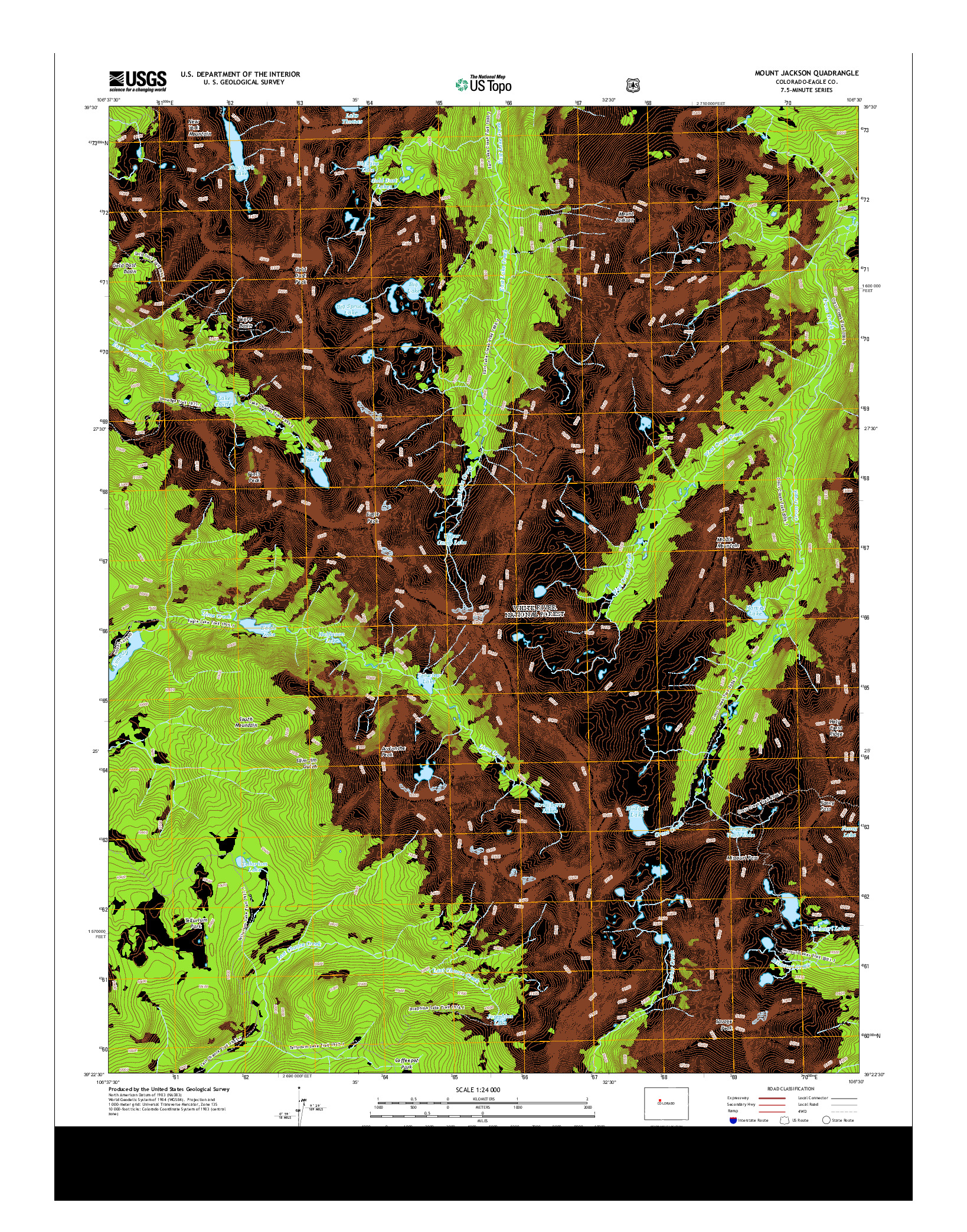 USGS US TOPO 7.5-MINUTE MAP FOR MOUNT JACKSON, CO 2013