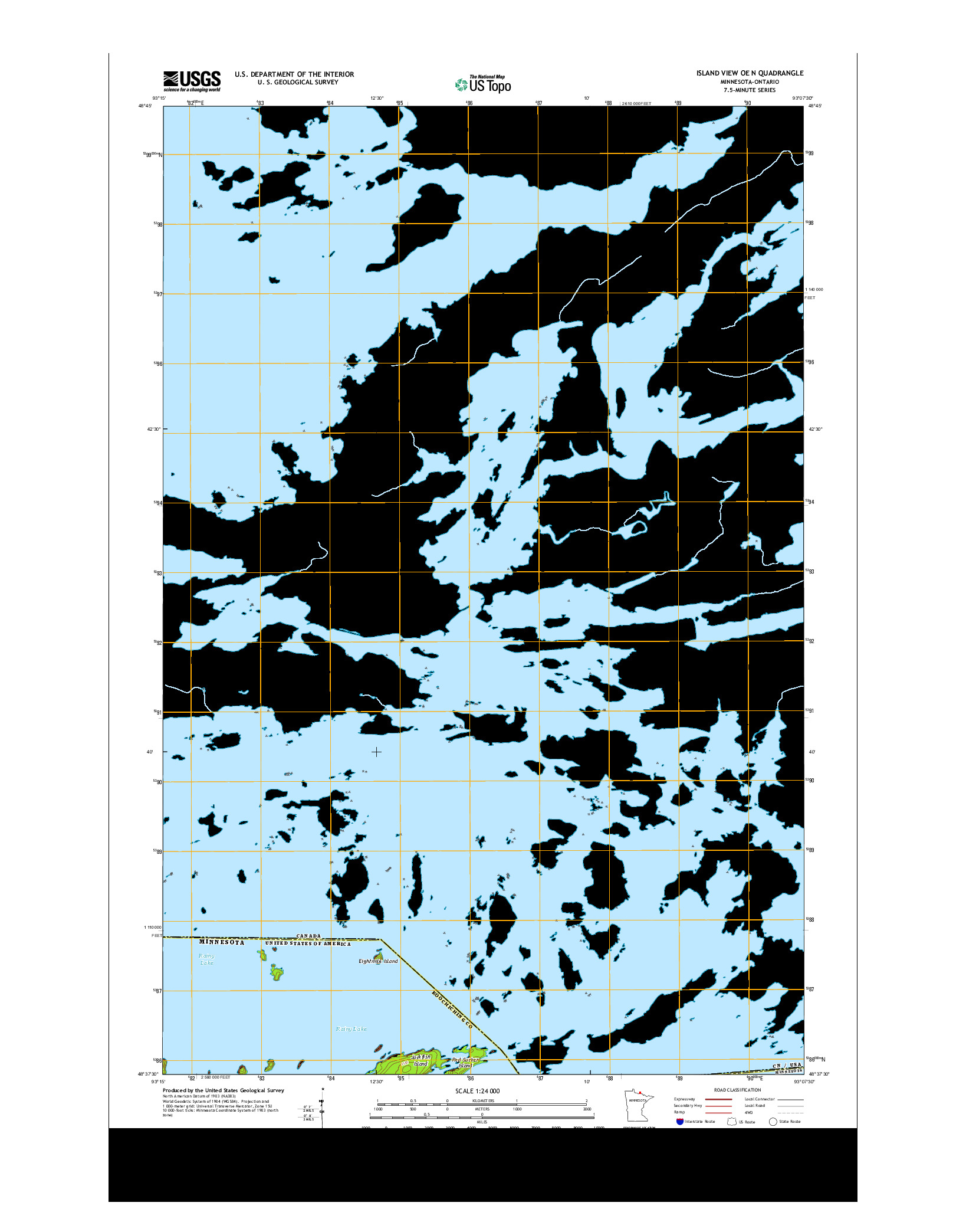 USGS US TOPO 7.5-MINUTE MAP FOR ISLAND VIEW OE N, MN-ON 2013