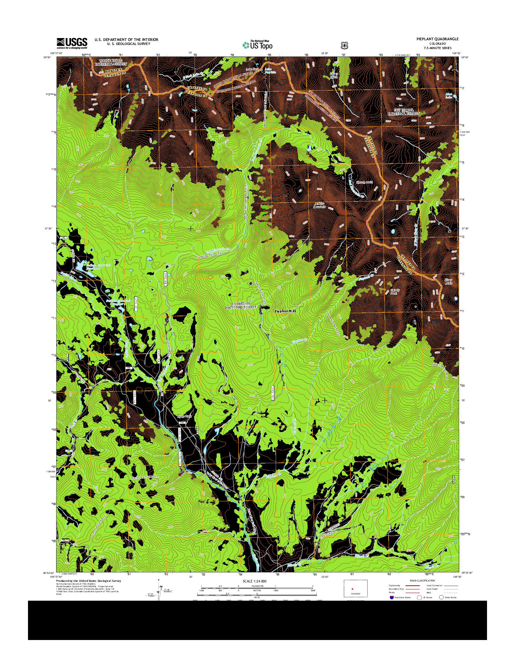 USGS US TOPO 7.5-MINUTE MAP FOR PIEPLANT, CO 2013