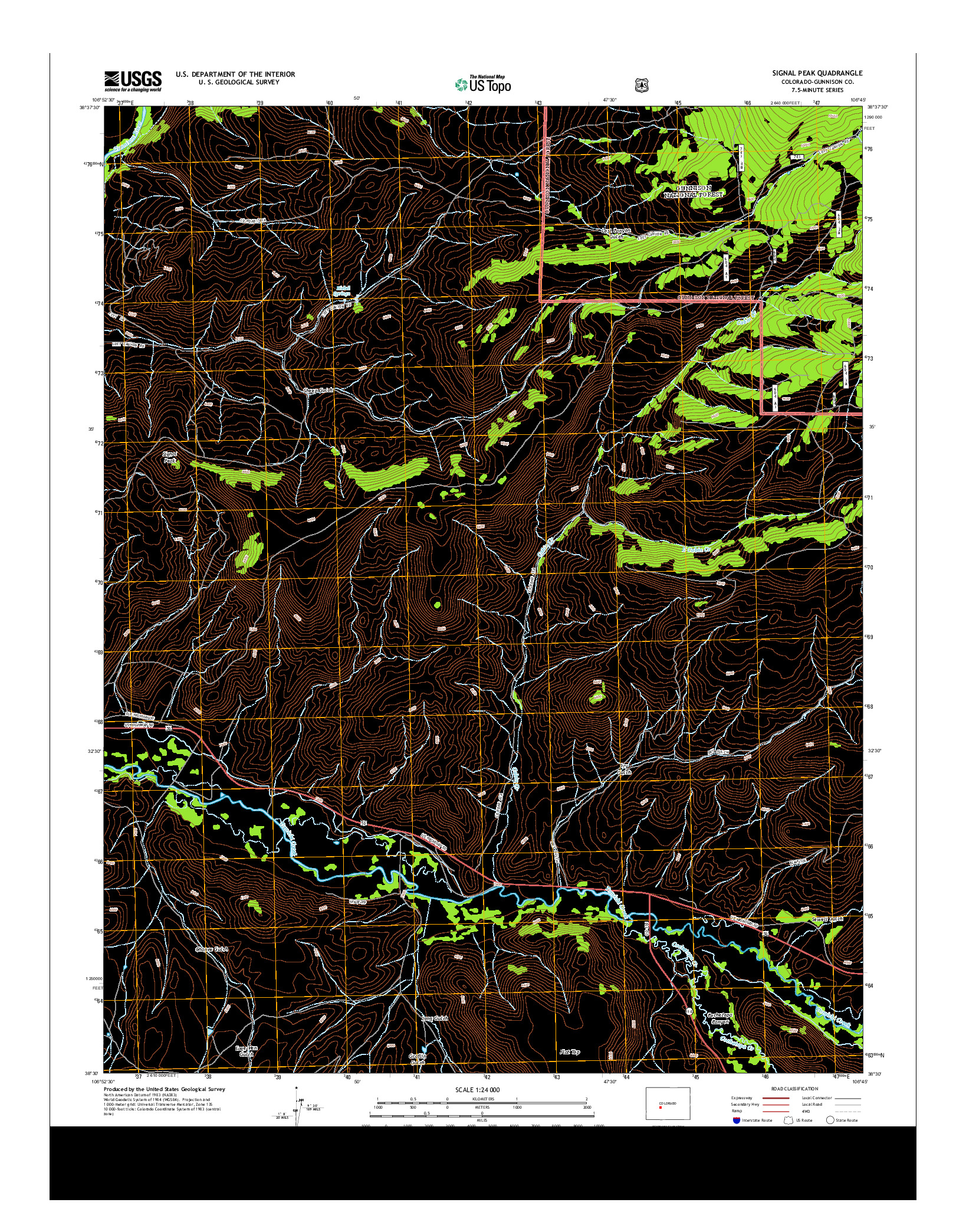 USGS US TOPO 7.5-MINUTE MAP FOR SIGNAL PEAK, CO 2013