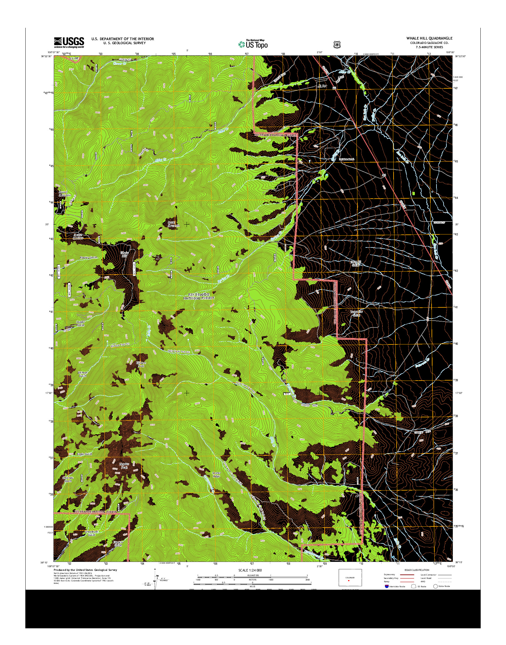 USGS US TOPO 7.5-MINUTE MAP FOR WHALE HILL, CO 2013