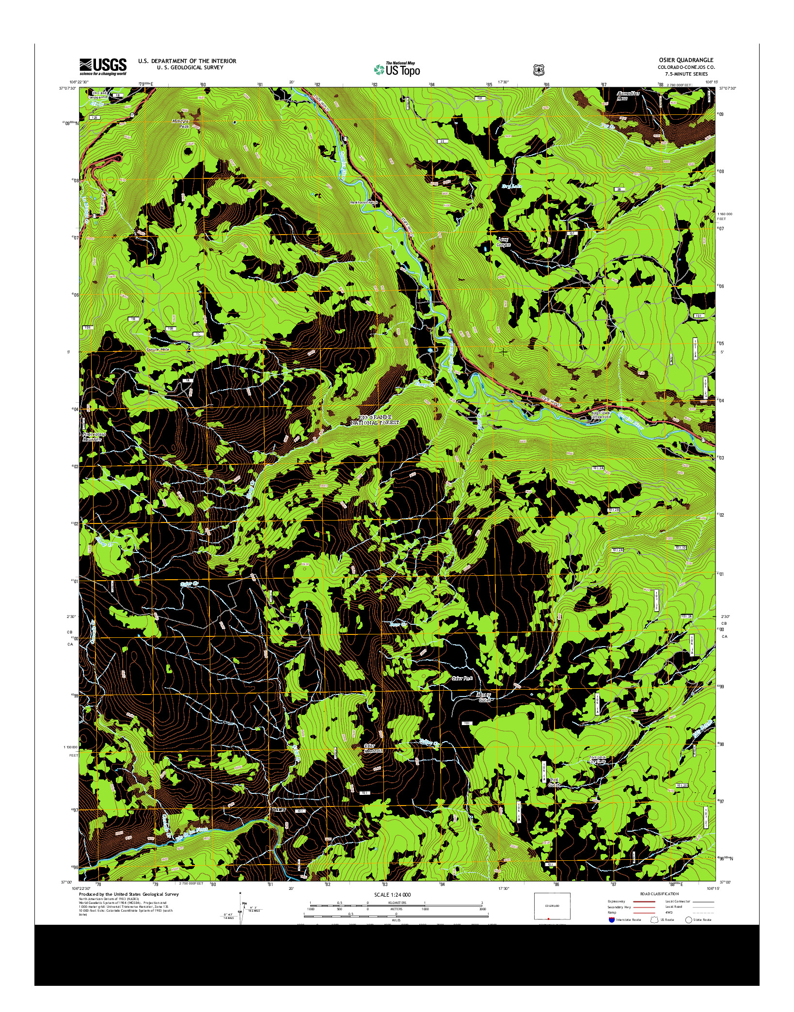 USGS US TOPO 7.5-MINUTE MAP FOR OSIER, CO 2013