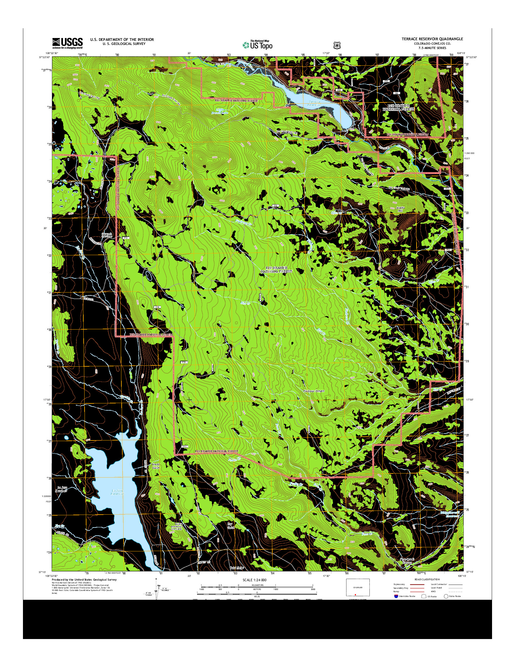 USGS US TOPO 7.5-MINUTE MAP FOR TERRACE RESERVOIR, CO 2013