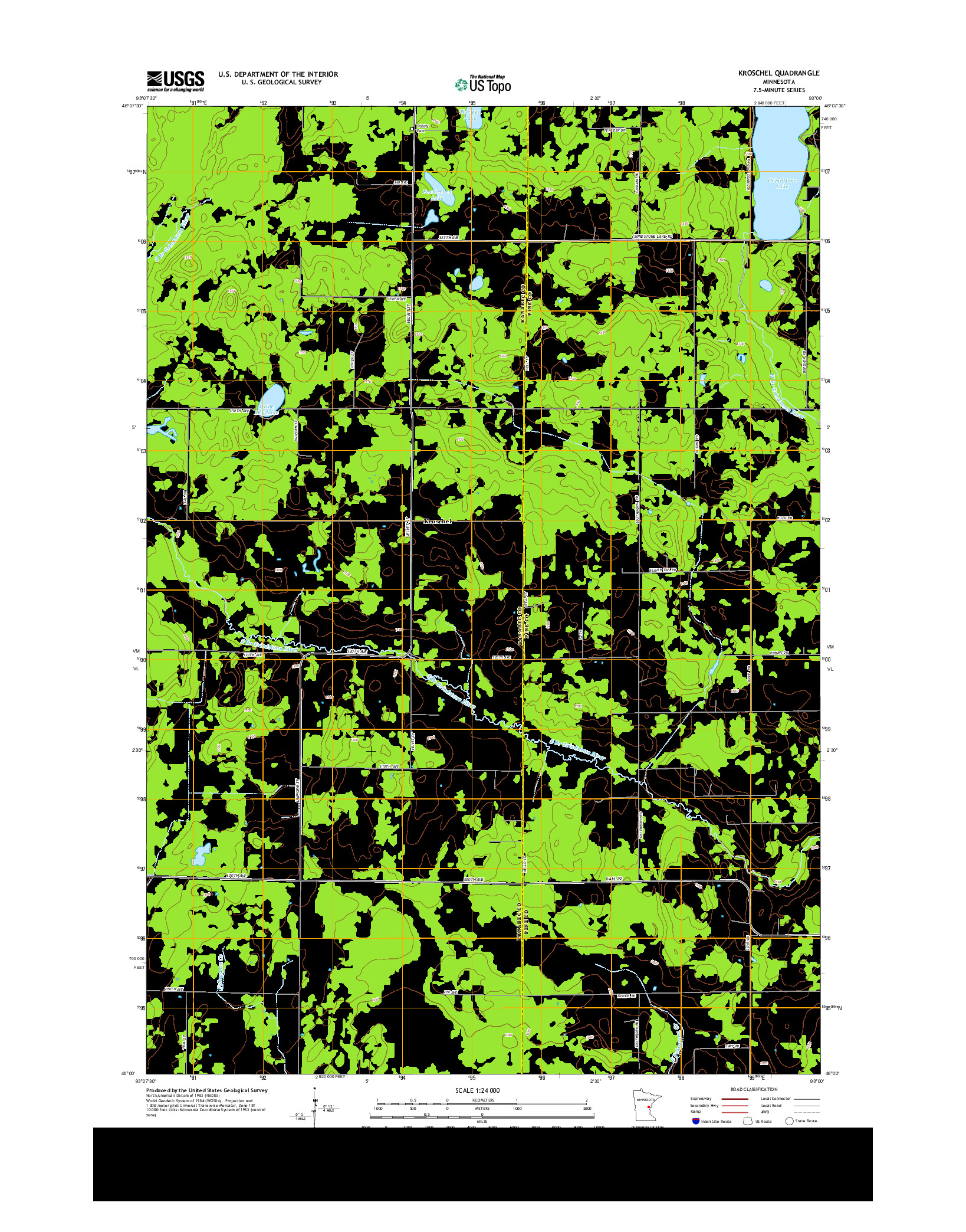 USGS US TOPO 7.5-MINUTE MAP FOR KROSCHEL, MN 2013