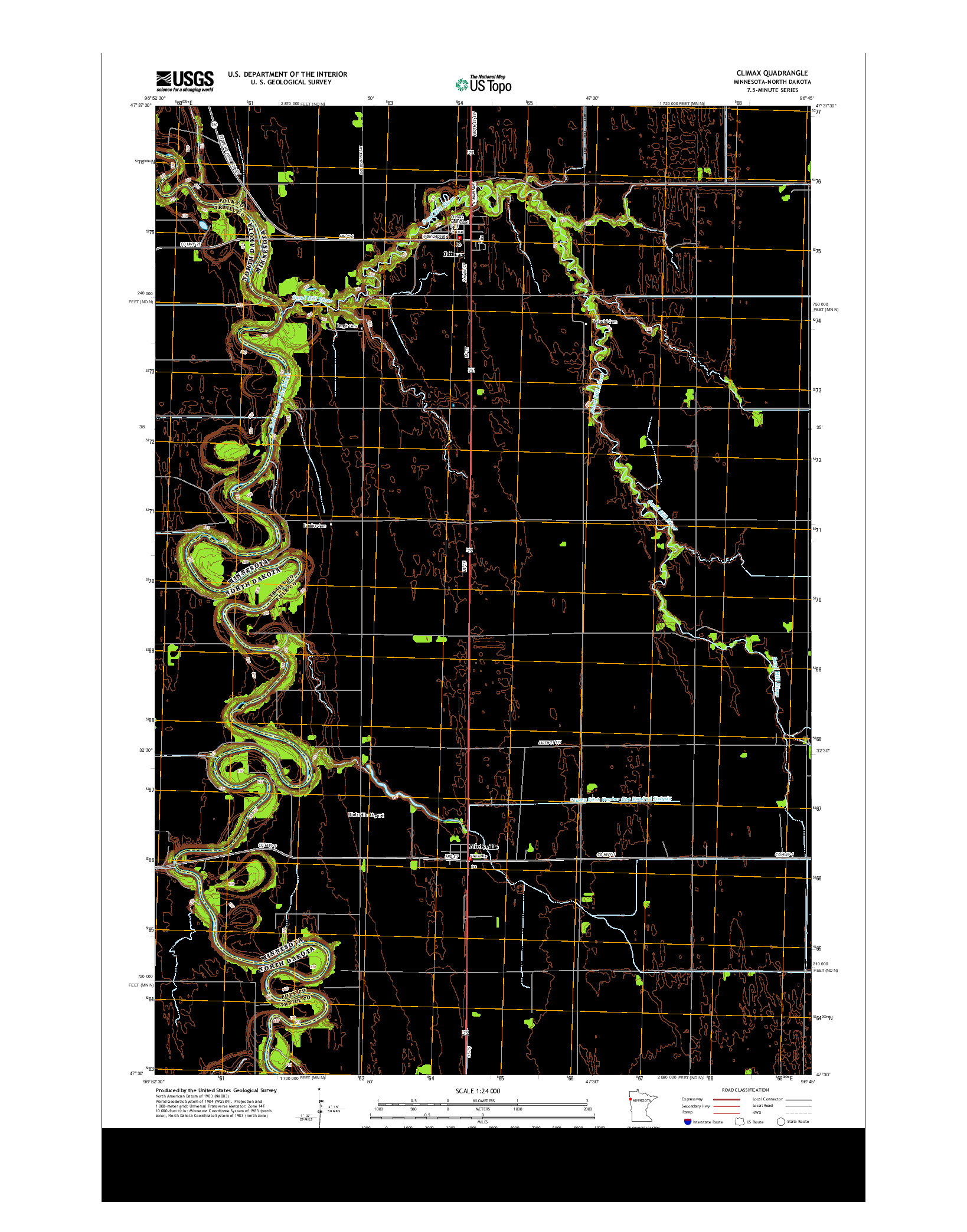 USGS US TOPO 7.5-MINUTE MAP FOR CLIMAX, MN-ND 2013