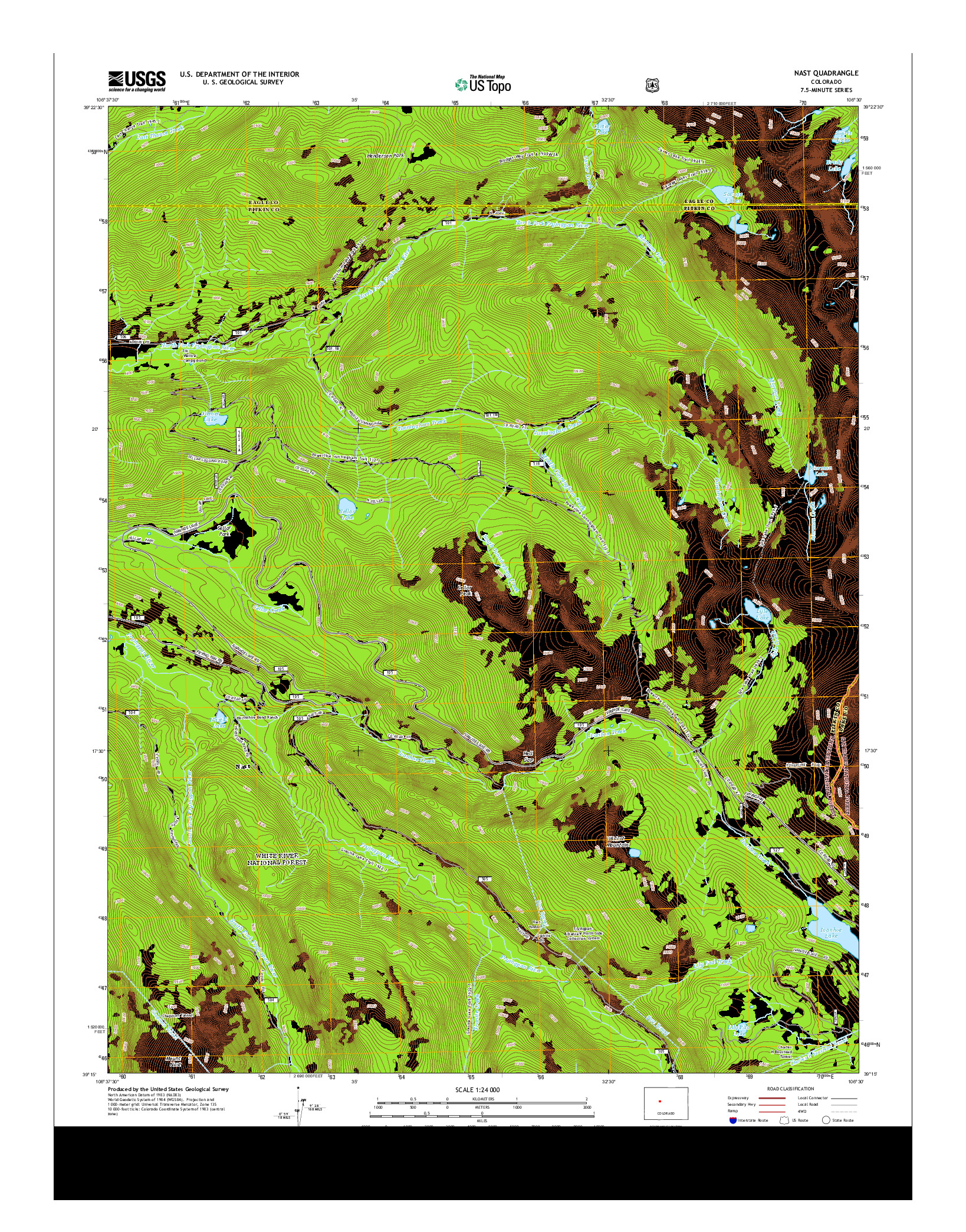 USGS US TOPO 7.5-MINUTE MAP FOR NAST, CO 2013