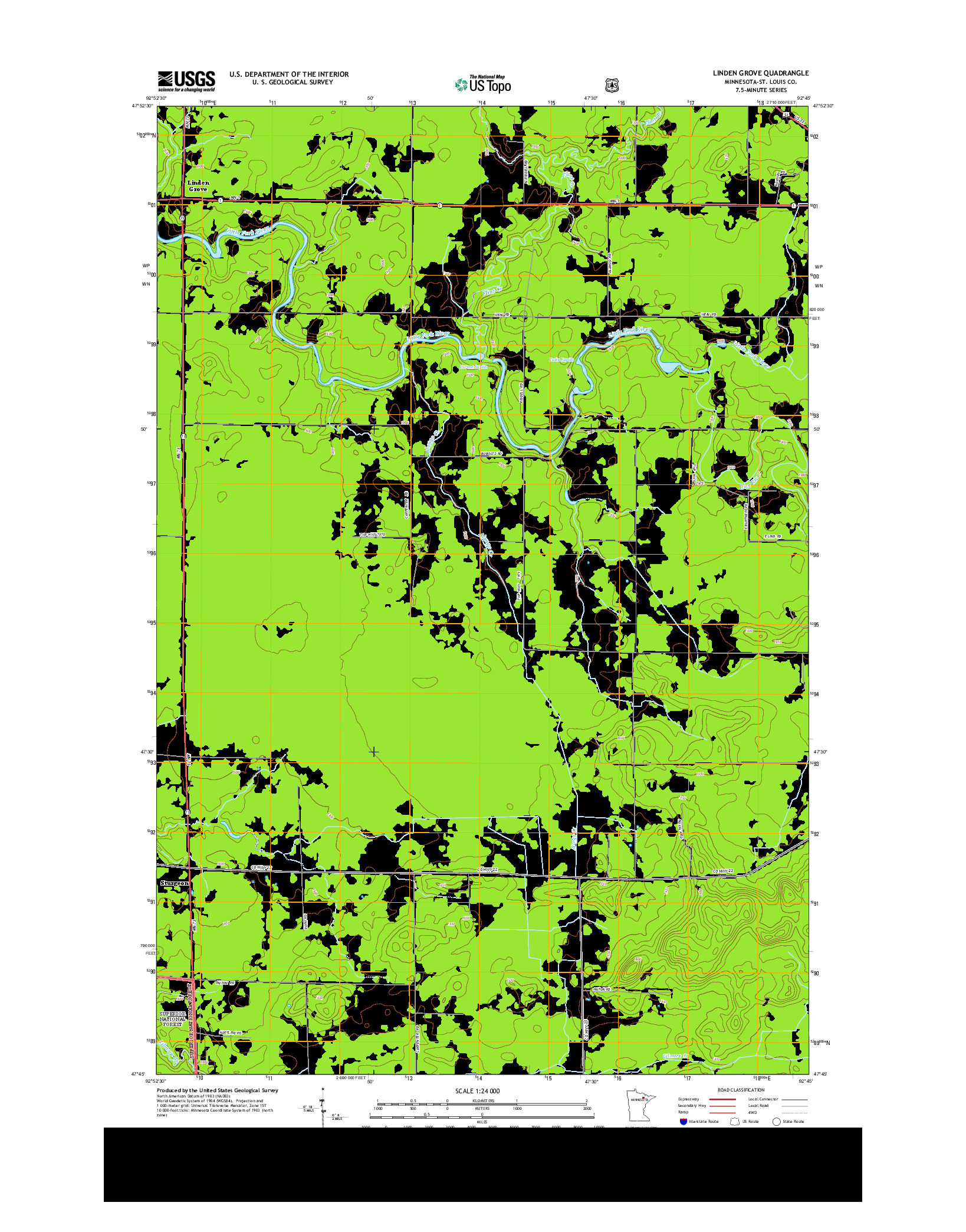 USGS US TOPO 7.5-MINUTE MAP FOR LINDEN GROVE, MN 2013