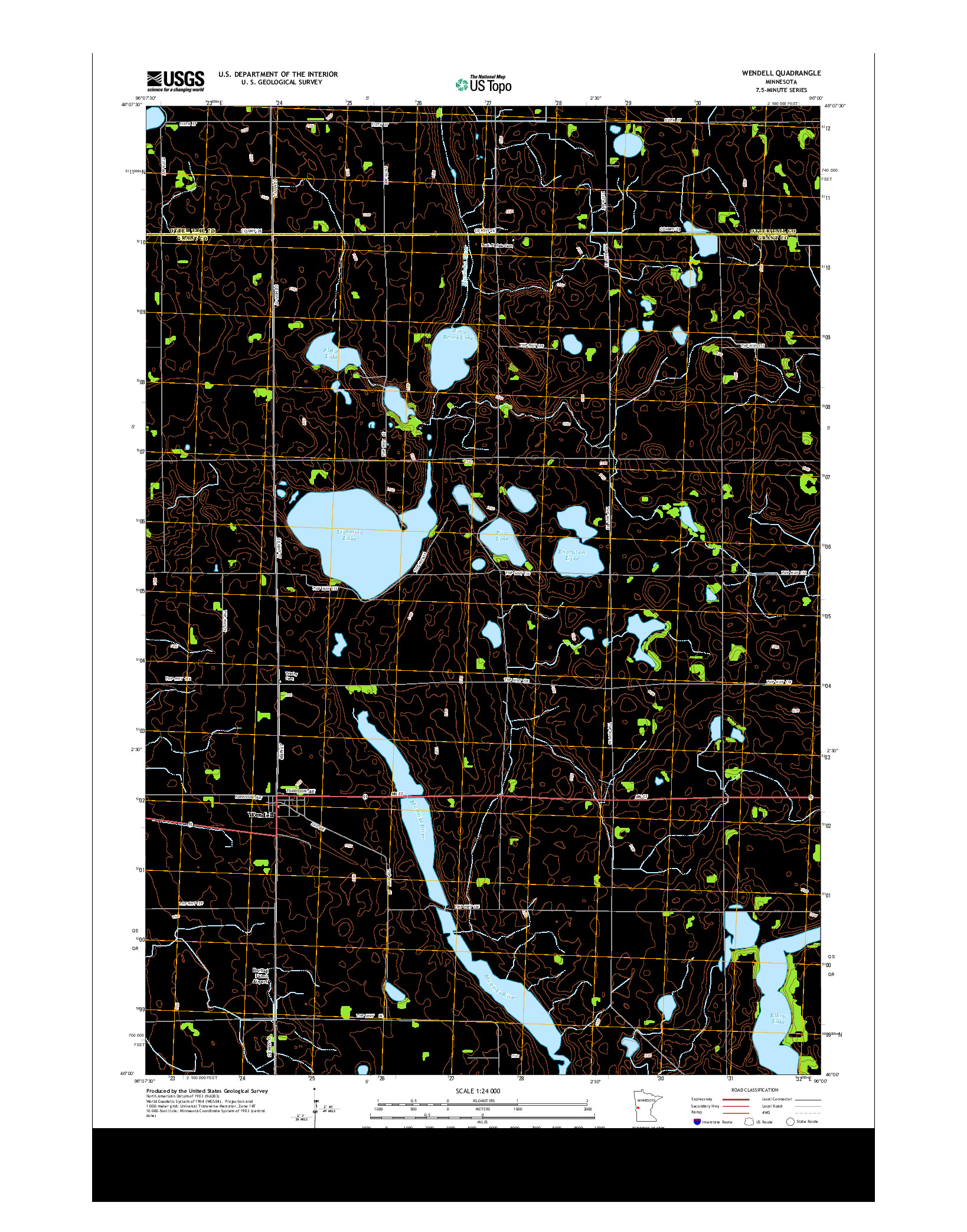 USGS US TOPO 7.5-MINUTE MAP FOR WENDELL, MN 2013