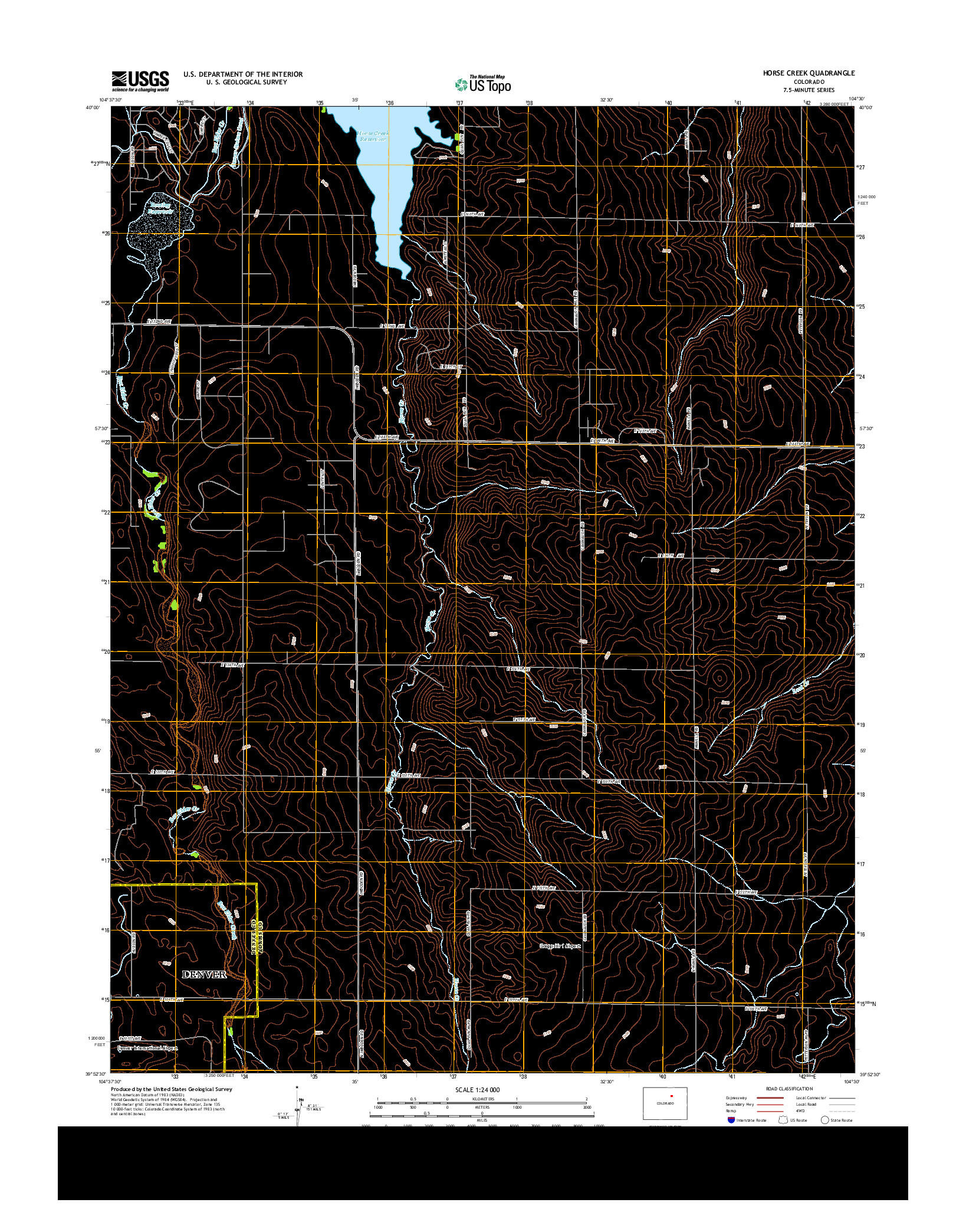 USGS US TOPO 7.5-MINUTE MAP FOR HORSE CREEK, CO 2013