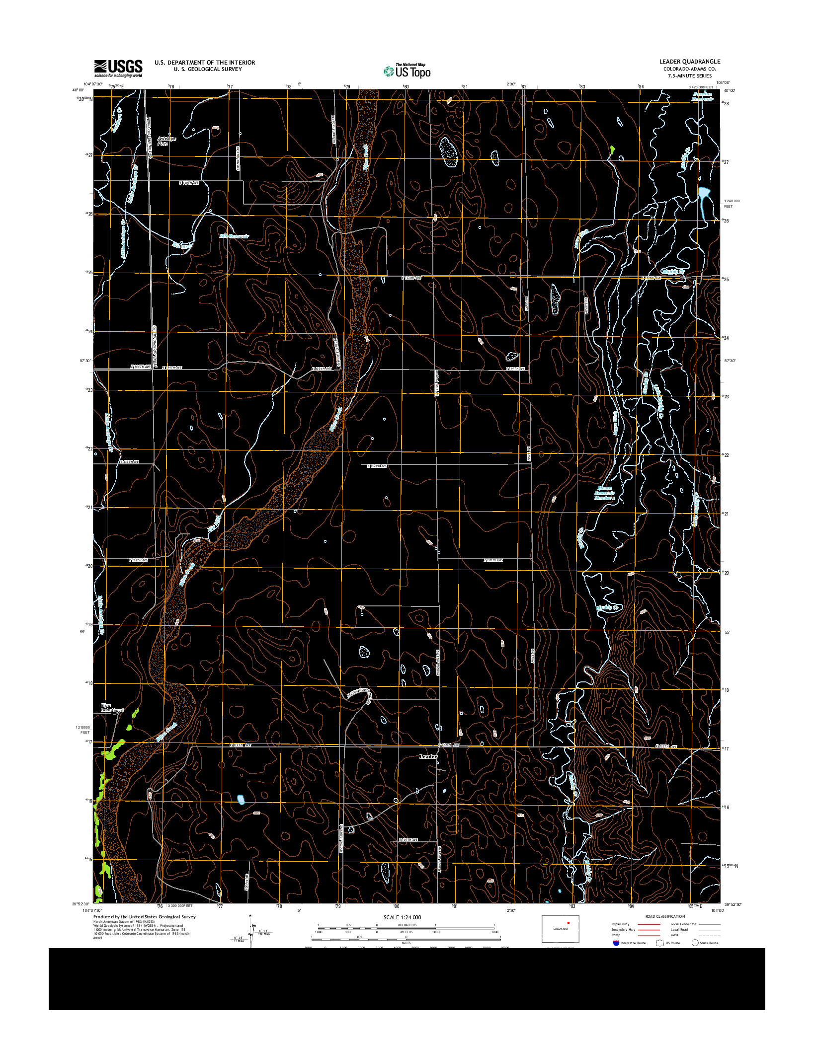 USGS US TOPO 7.5-MINUTE MAP FOR LEADER, CO 2013