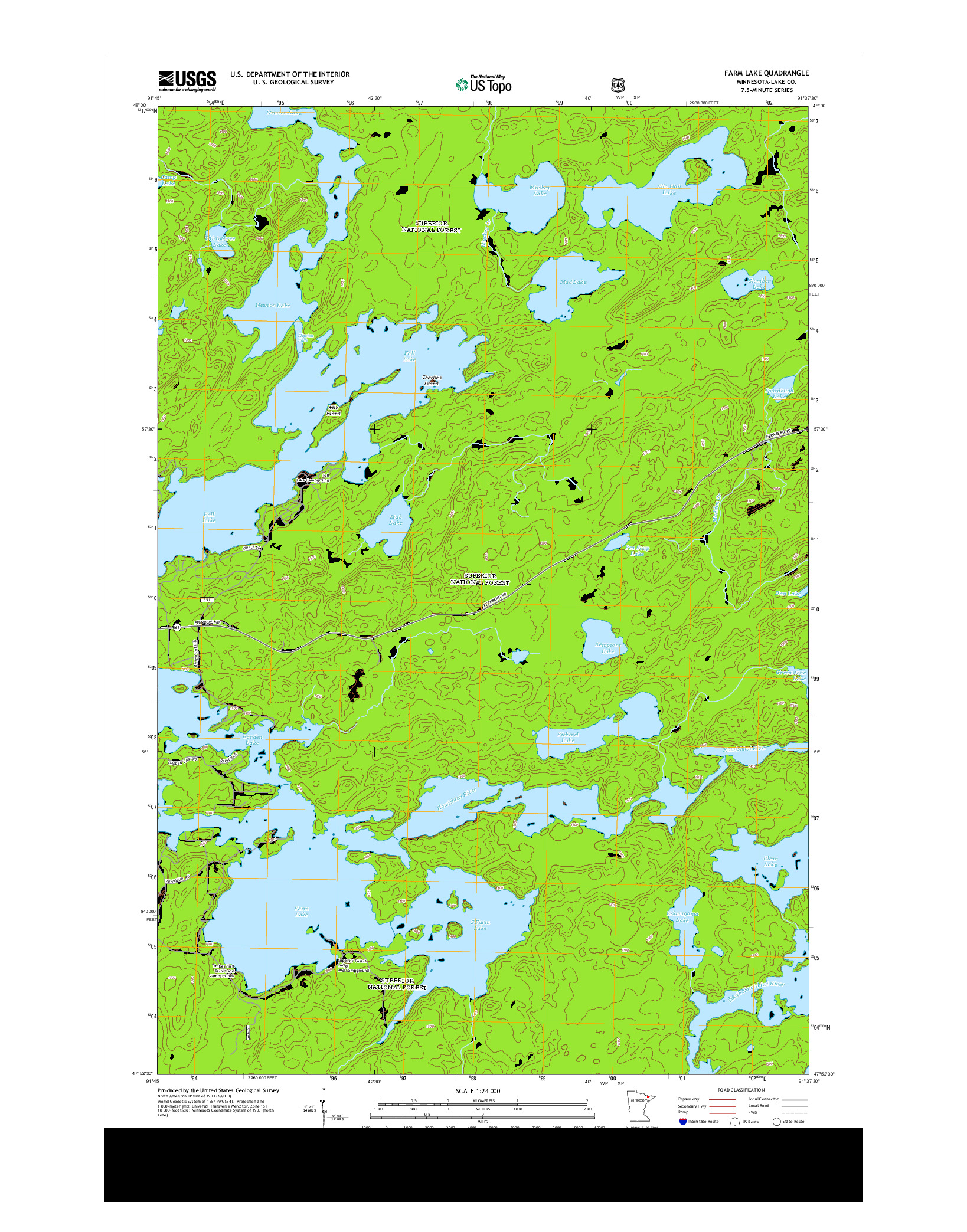 USGS US TOPO 7.5-MINUTE MAP FOR FARM LAKE, MN 2013