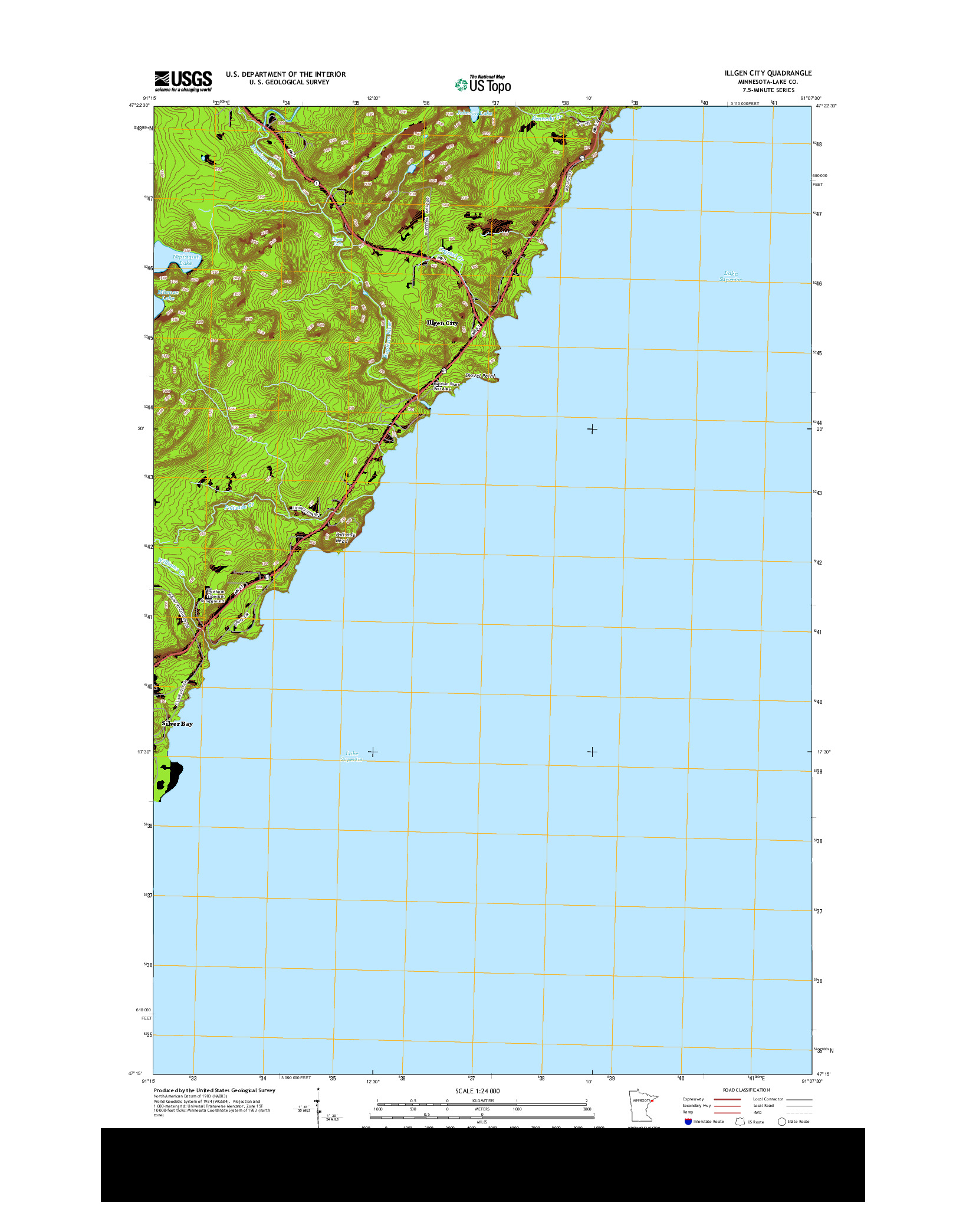 USGS US TOPO 7.5-MINUTE MAP FOR ILLGEN CITY, MN 2013