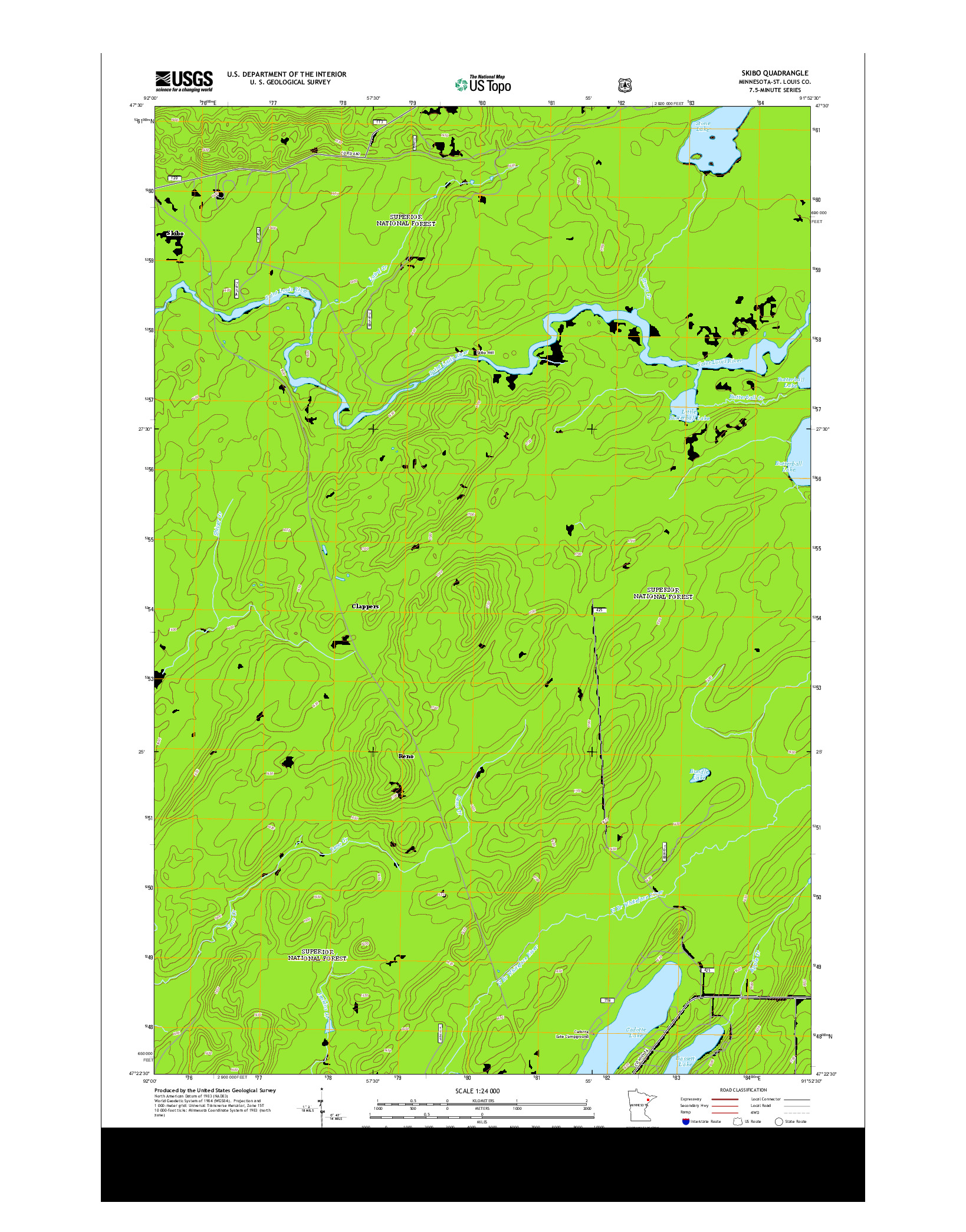 USGS US TOPO 7.5-MINUTE MAP FOR SKIBO, MN 2013