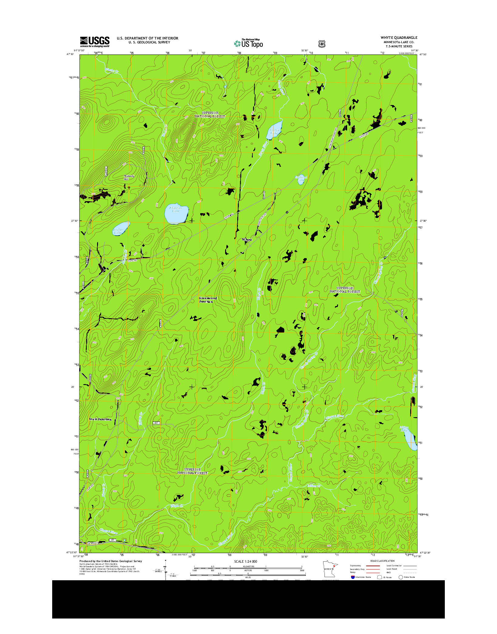 USGS US TOPO 7.5-MINUTE MAP FOR WHYTE, MN 2013