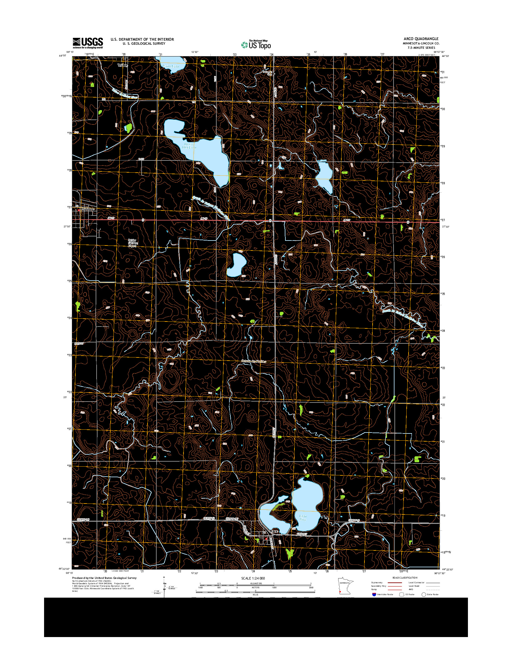 USGS US TOPO 7.5-MINUTE MAP FOR ARCO, MN 2013