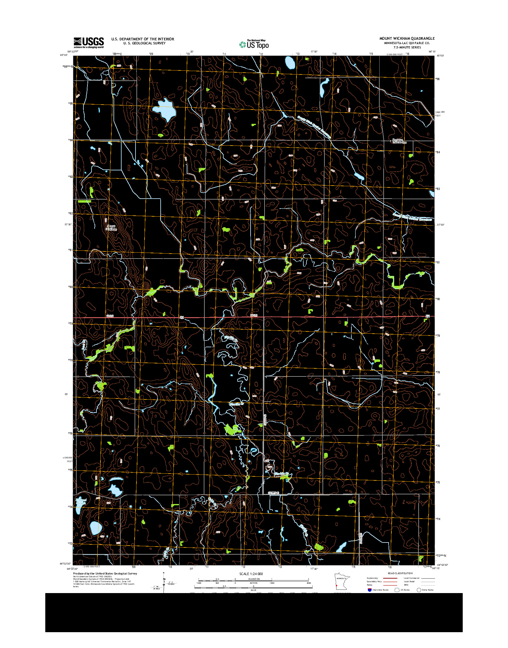 USGS US TOPO 7.5-MINUTE MAP FOR MOUNT WICKHAM, MN 2013