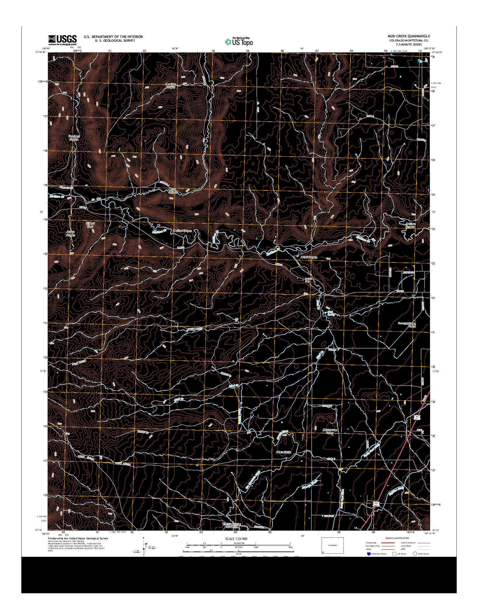 USGS US TOPO 7.5-MINUTE MAP FOR MUD CREEK, CO 2013