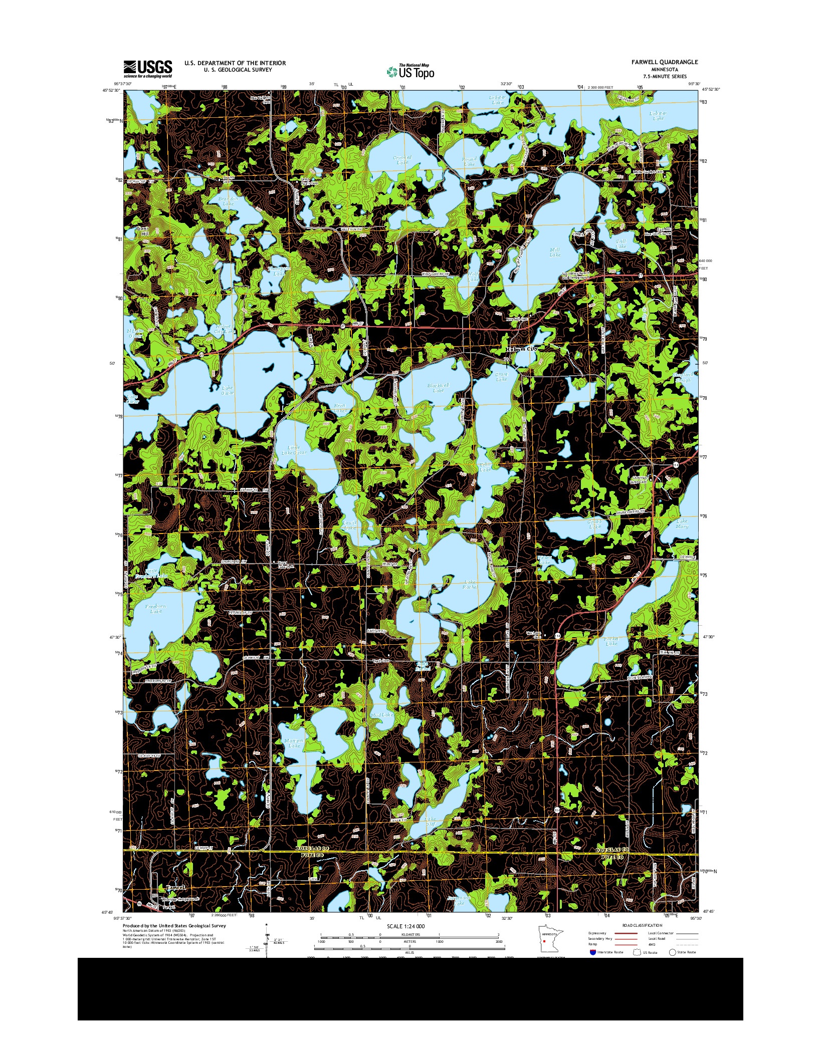 USGS US TOPO 7.5-MINUTE MAP FOR FARWELL, MN 2013