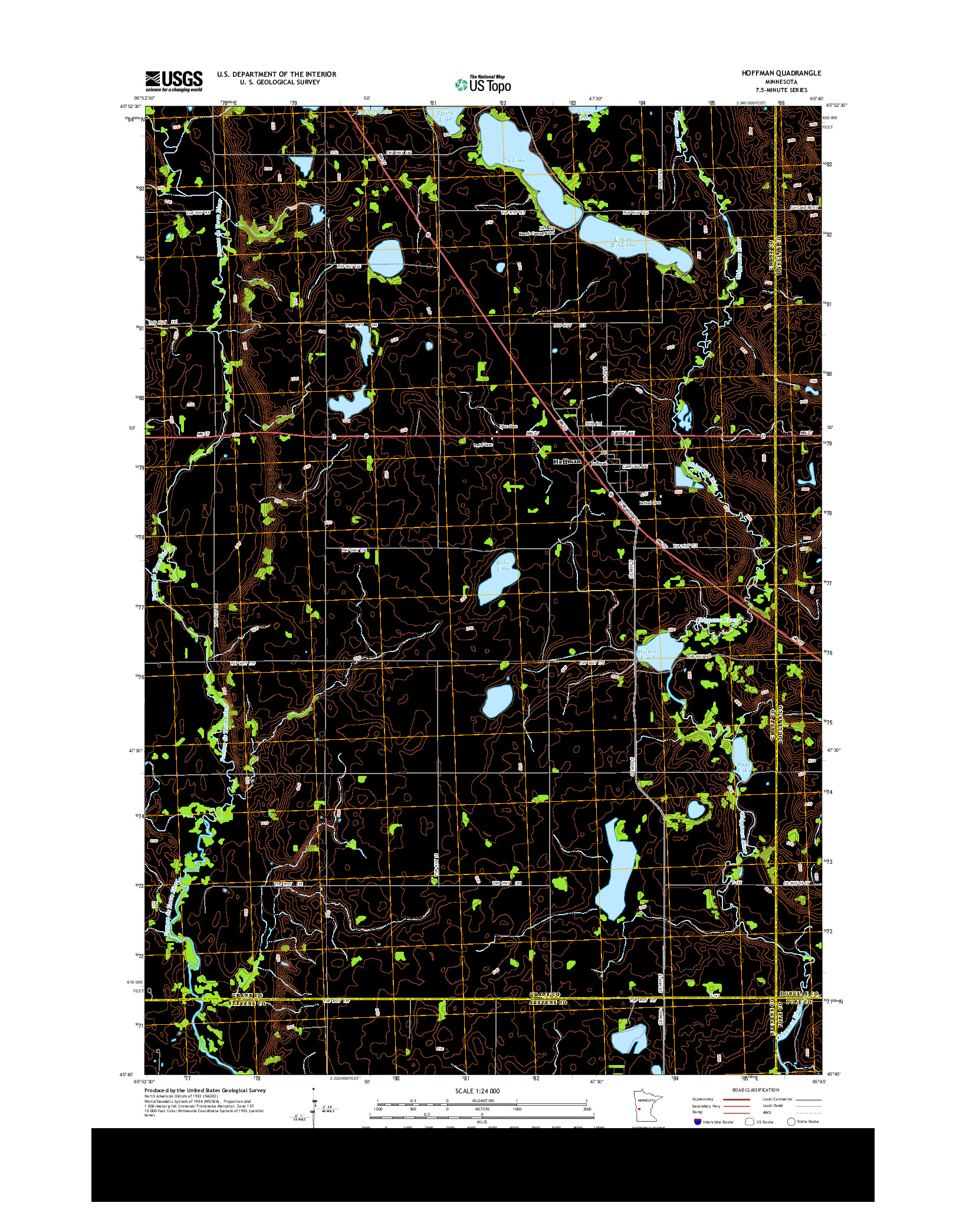 USGS US TOPO 7.5-MINUTE MAP FOR HOFFMAN, MN 2013