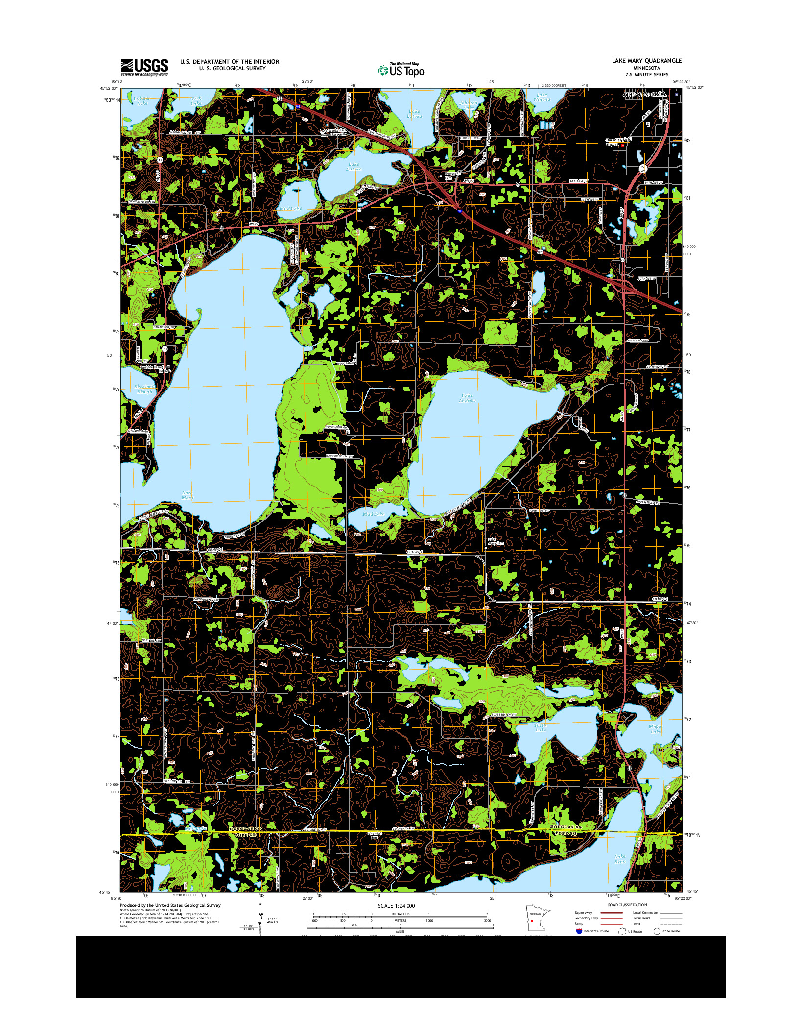 USGS US TOPO 7.5-MINUTE MAP FOR LAKE MARY, MN 2013