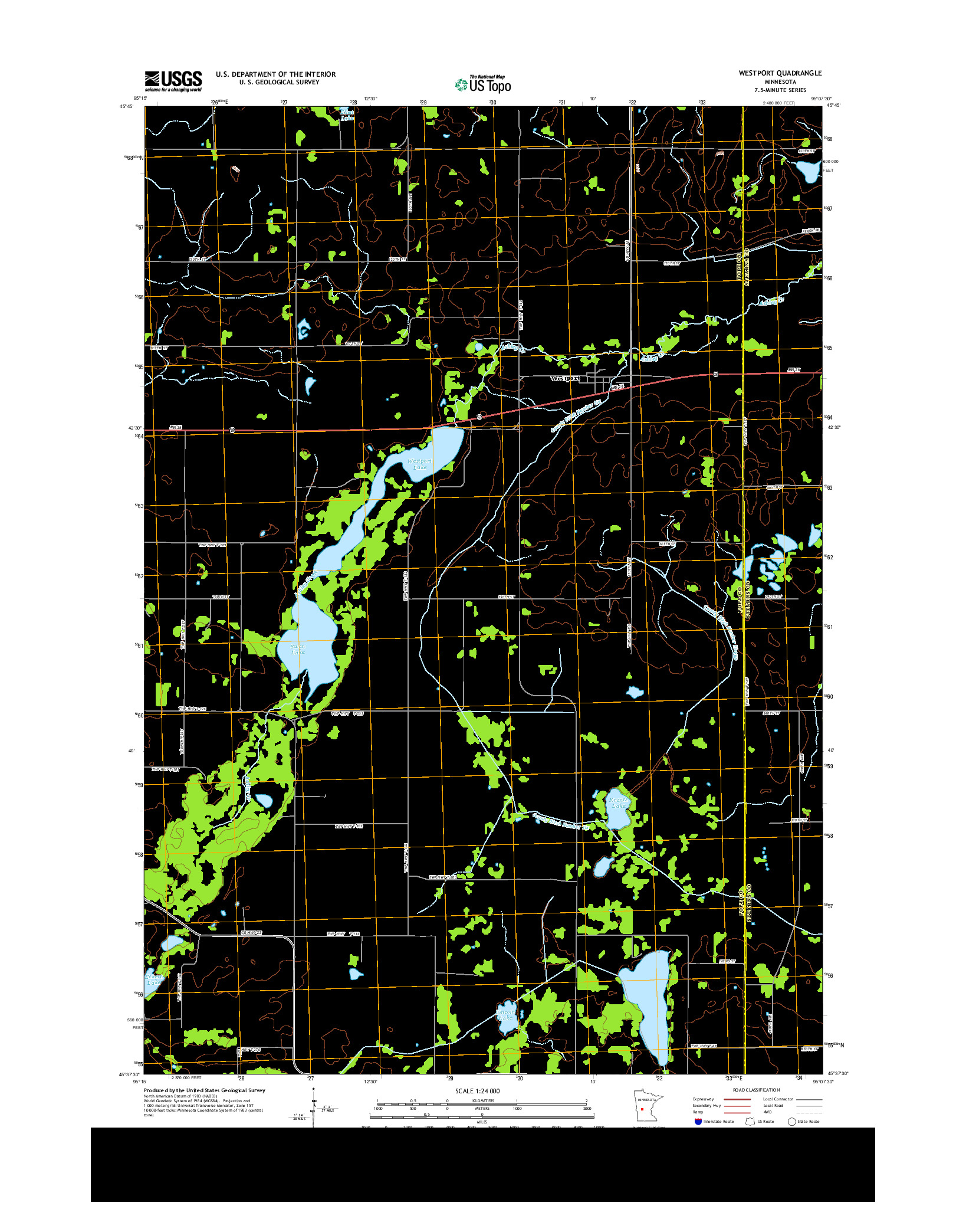 USGS US TOPO 7.5-MINUTE MAP FOR WESTPORT, MN 2013