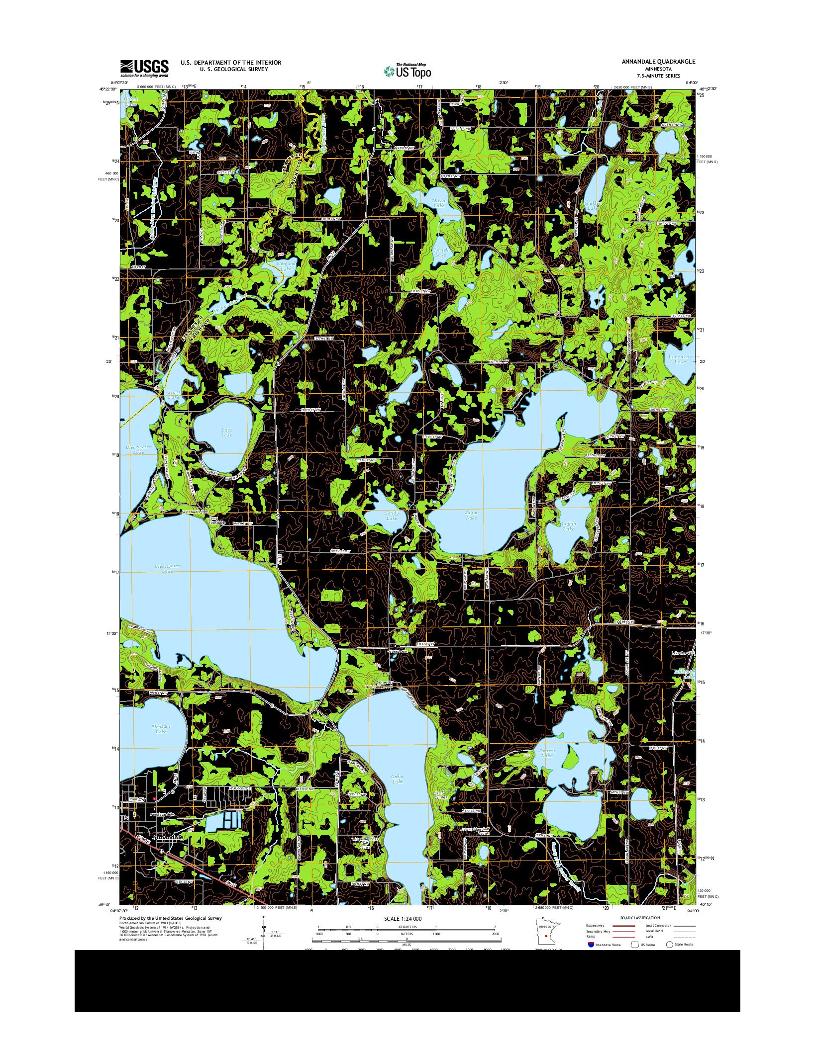 USGS US TOPO 7.5-MINUTE MAP FOR ANNANDALE, MN 2013