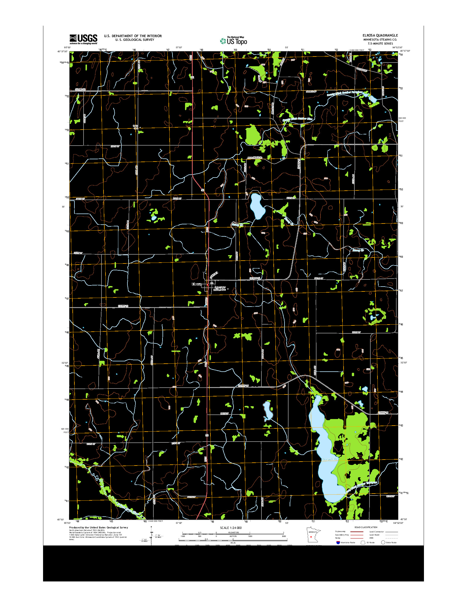 USGS US TOPO 7.5-MINUTE MAP FOR ELROSA, MN 2013