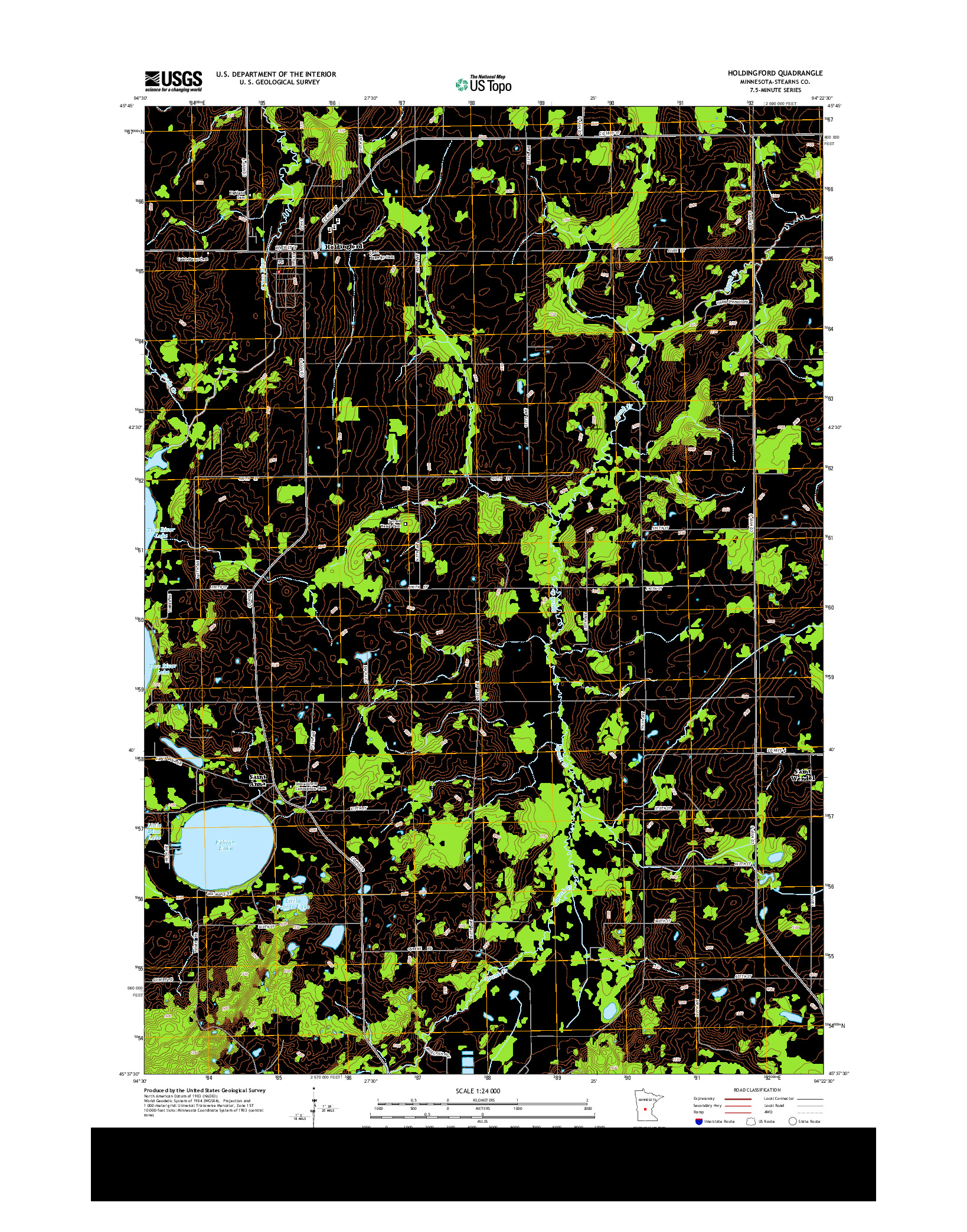 USGS US TOPO 7.5-MINUTE MAP FOR HOLDINGFORD, MN 2013