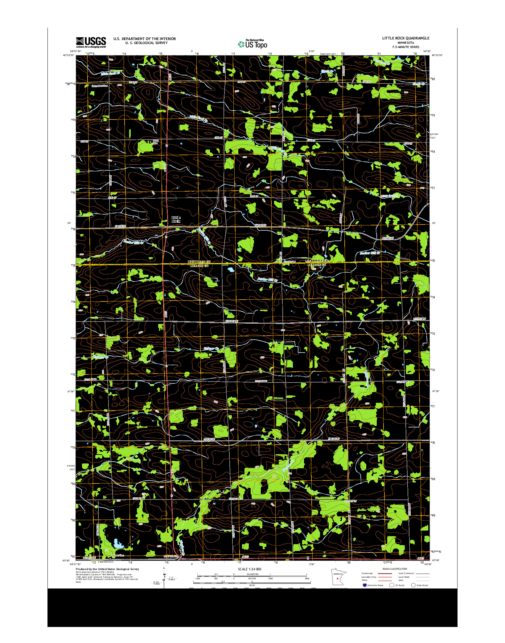 USGS US TOPO 7.5-MINUTE MAP FOR LITTLE ROCK, MN 2013