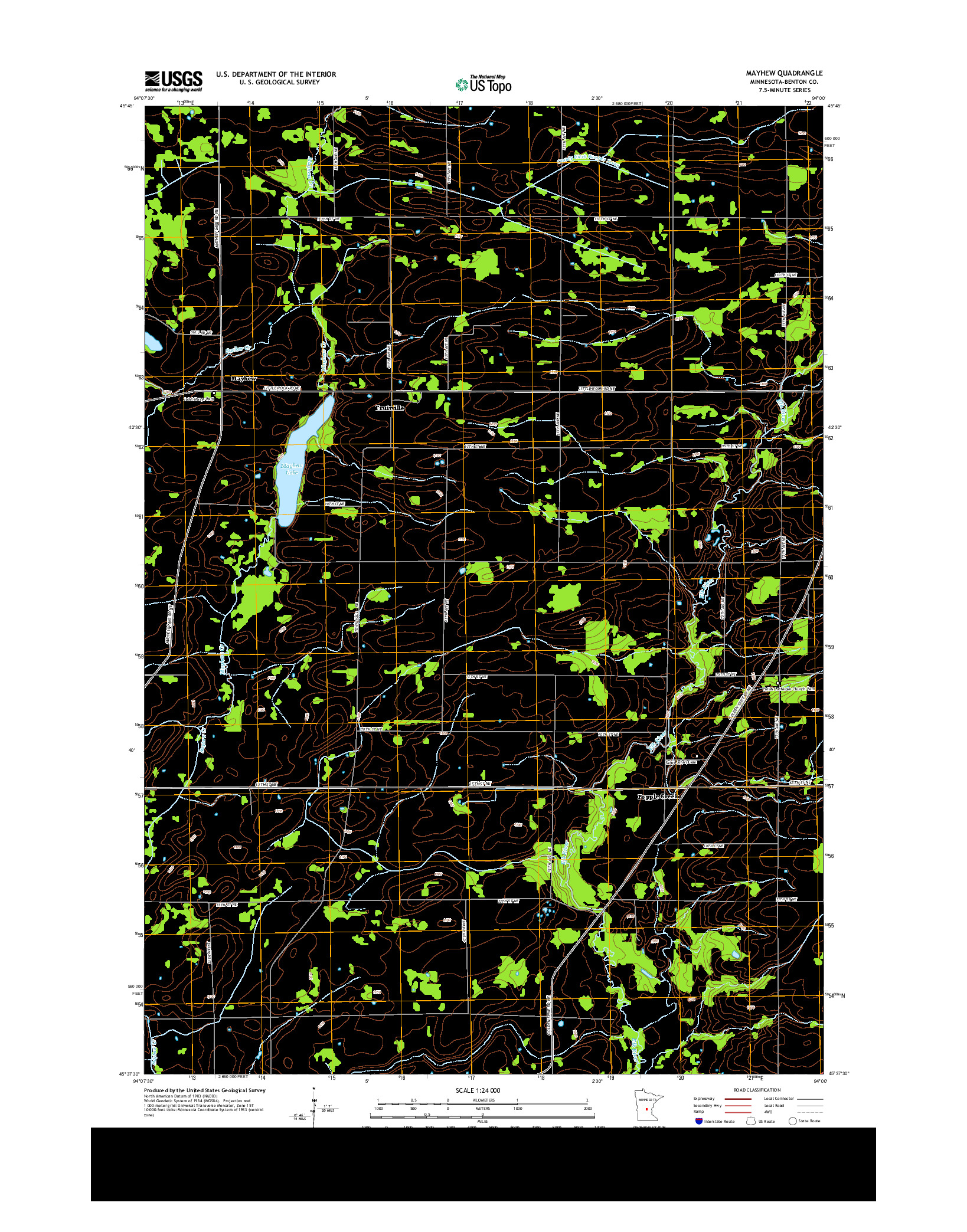 USGS US TOPO 7.5-MINUTE MAP FOR MAYHEW, MN 2013