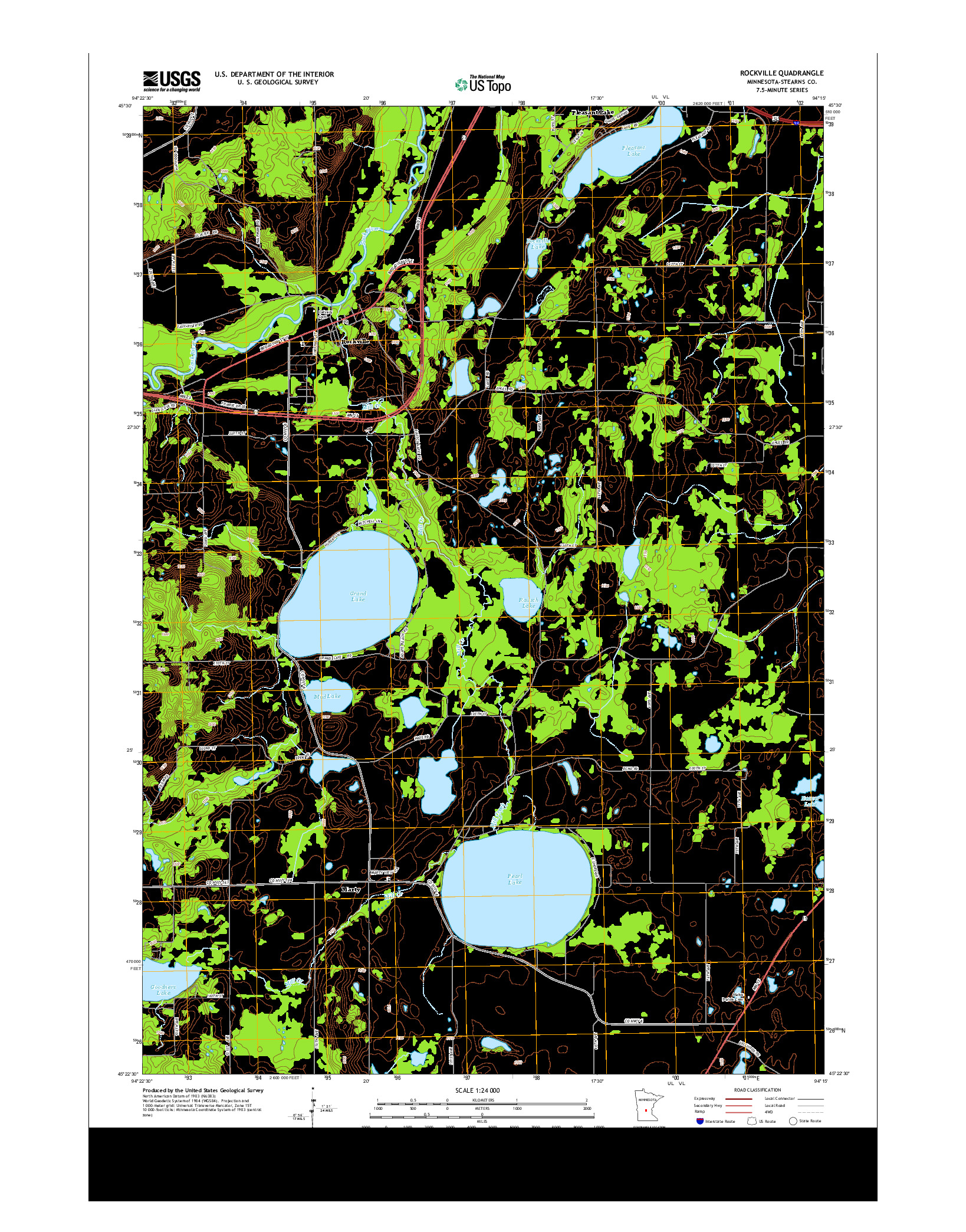 USGS US TOPO 7.5-MINUTE MAP FOR ROCKVILLE, MN 2013