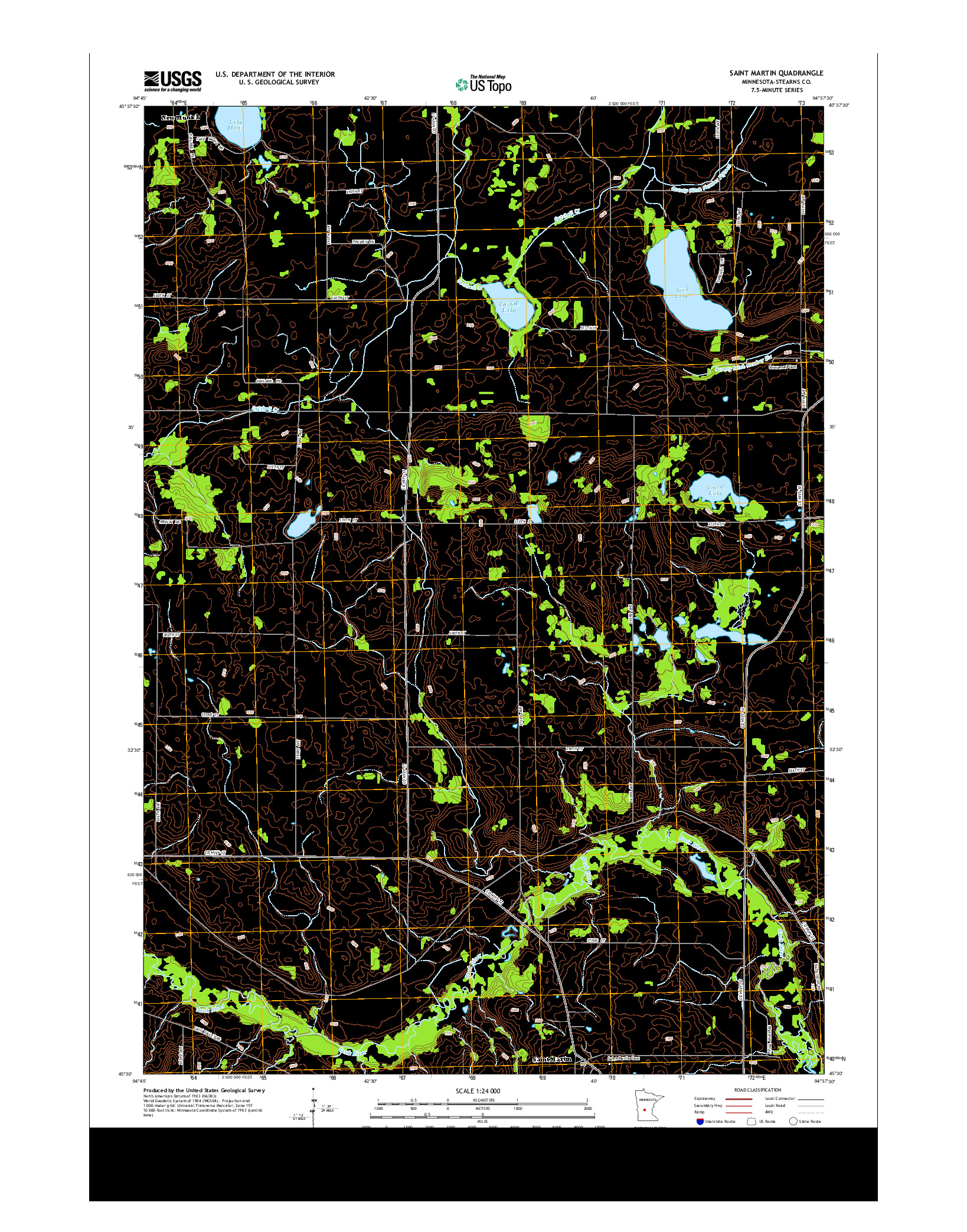 USGS US TOPO 7.5-MINUTE MAP FOR SAINT MARTIN, MN 2013