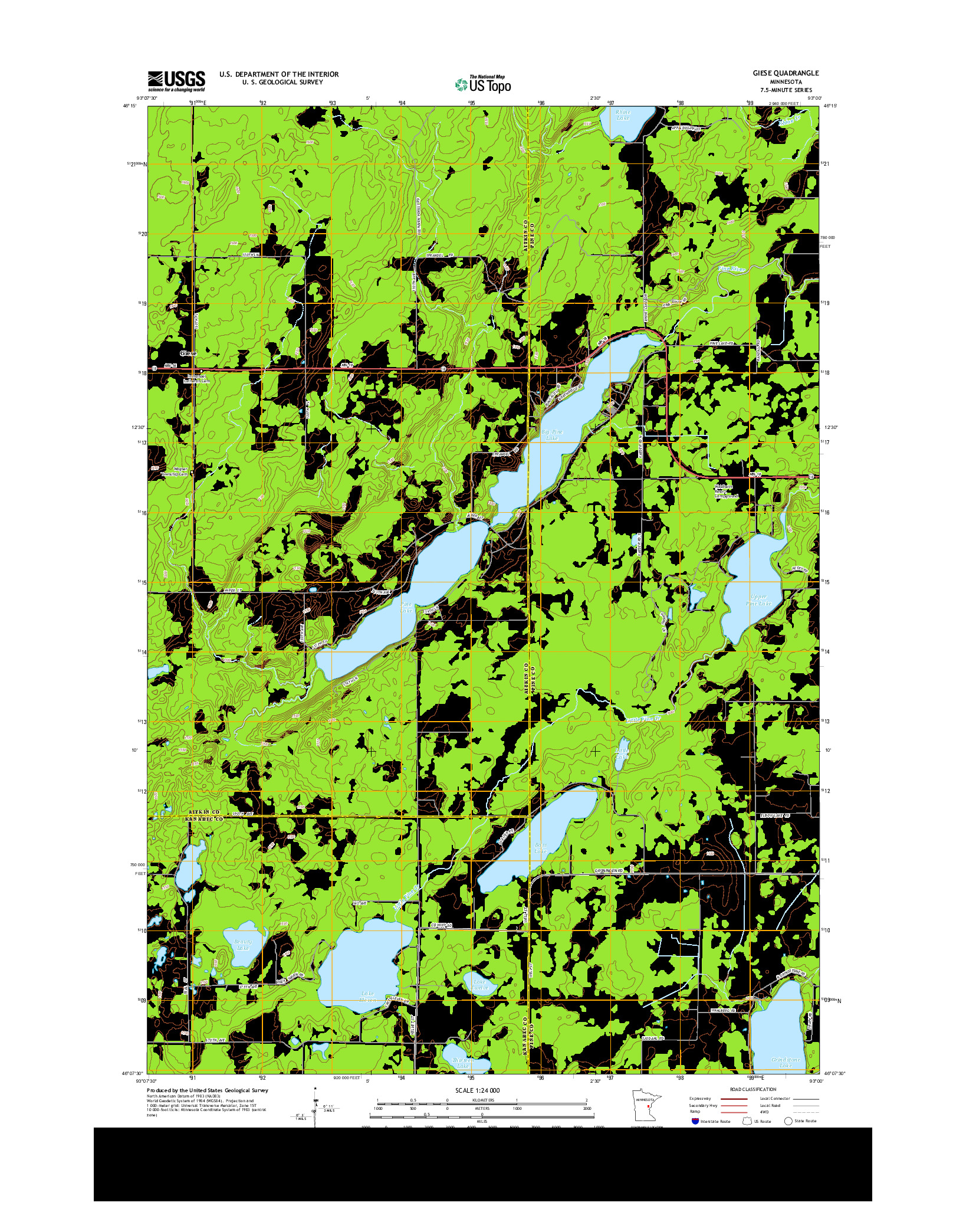 USGS US TOPO 7.5-MINUTE MAP FOR GIESE, MN 2013