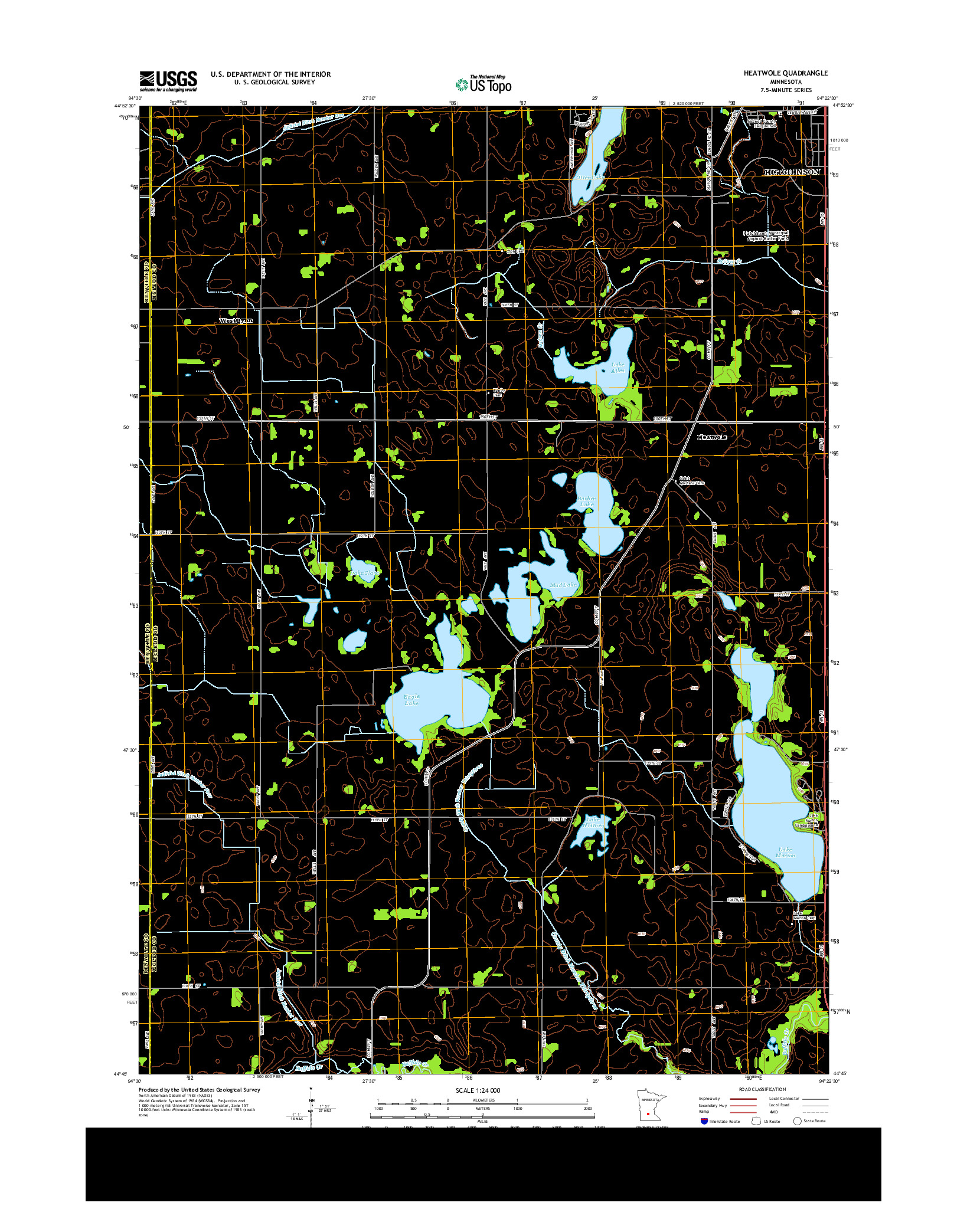 USGS US TOPO 7.5-MINUTE MAP FOR HEATWOLE, MN 2013