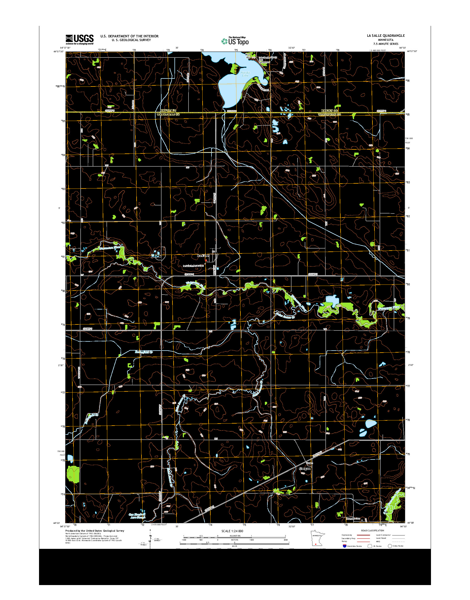 USGS US TOPO 7.5-MINUTE MAP FOR LA SALLE, MN 2013