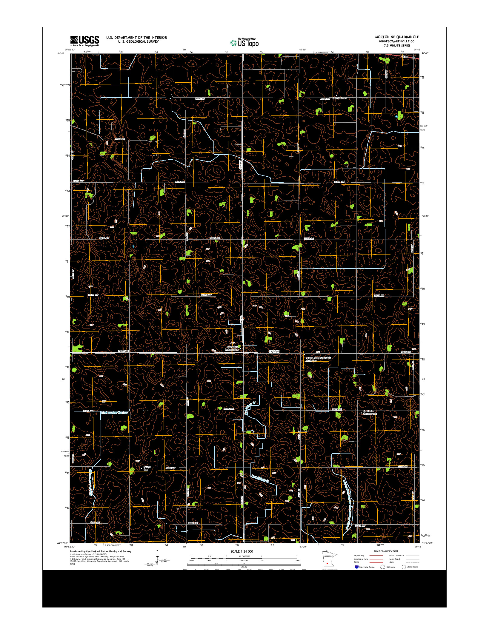 USGS US TOPO 7.5-MINUTE MAP FOR MORTON NE, MN 2013