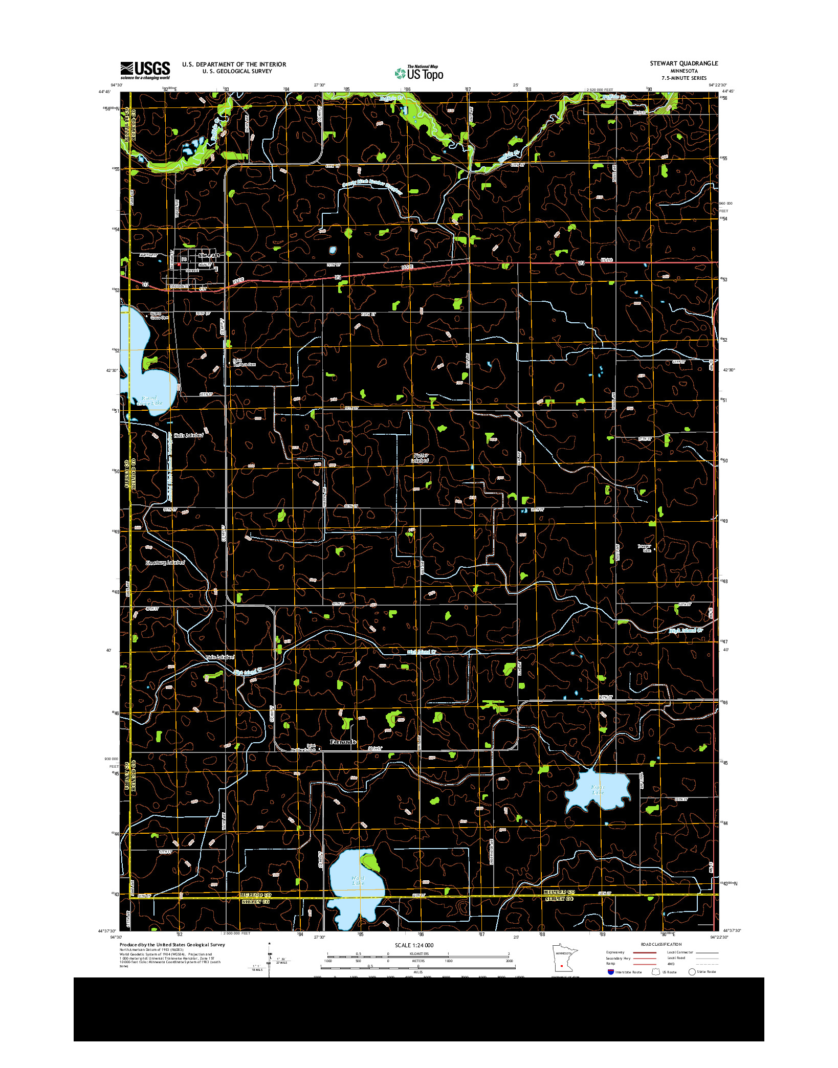 USGS US TOPO 7.5-MINUTE MAP FOR STEWART, MN 2013
