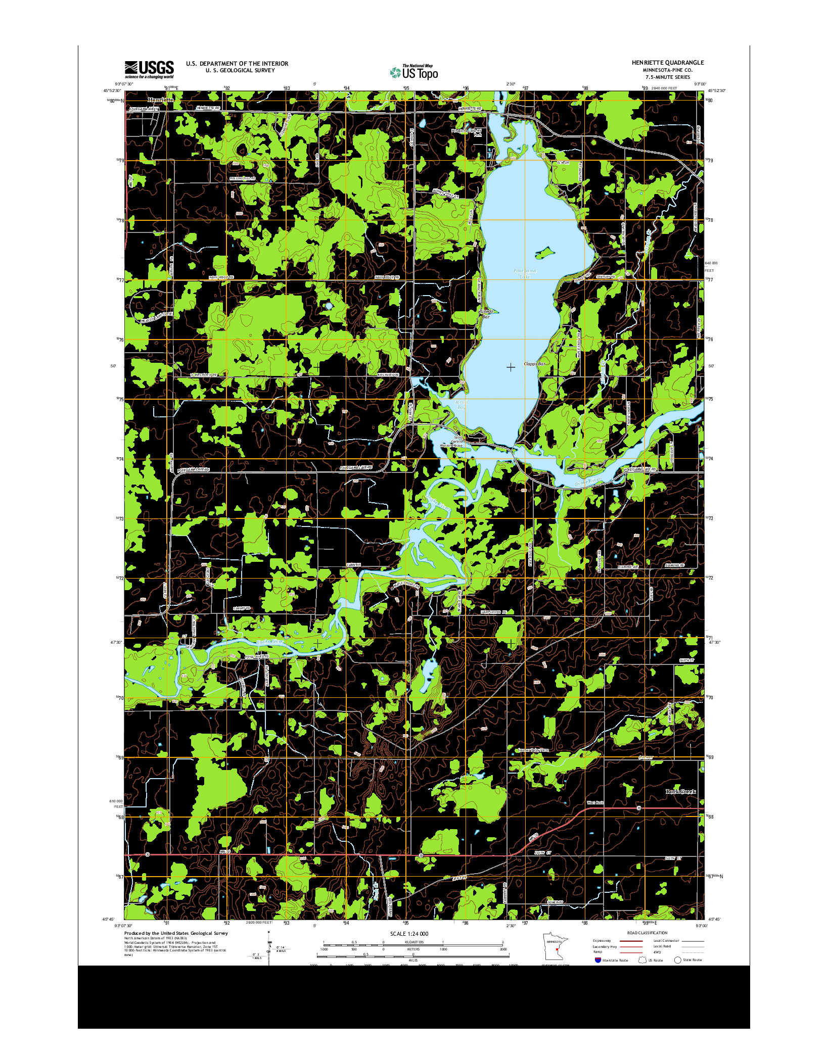 USGS US TOPO 7.5-MINUTE MAP FOR HENRIETTE, MN 2013