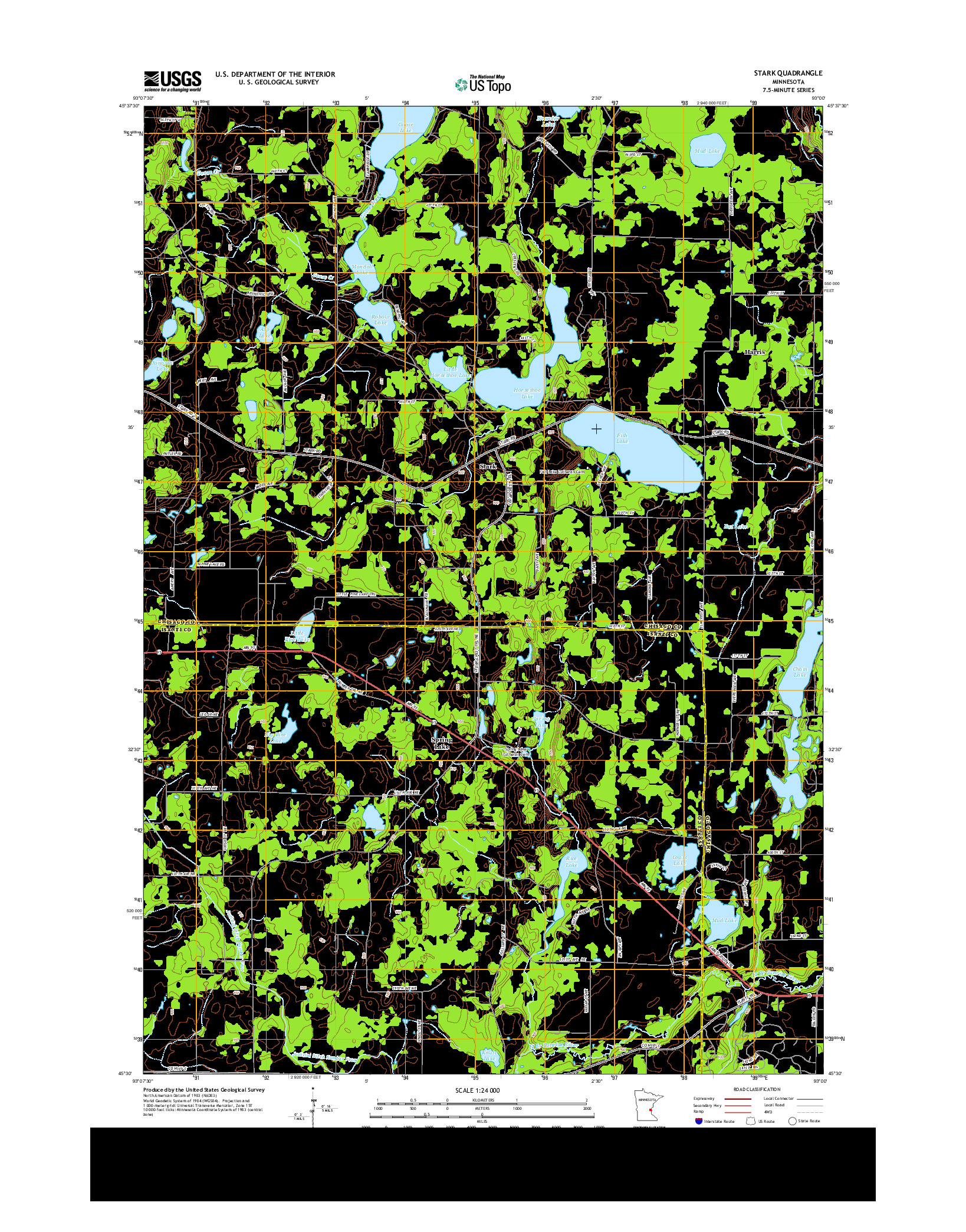 USGS US TOPO 7.5-MINUTE MAP FOR STARK, MN 2013